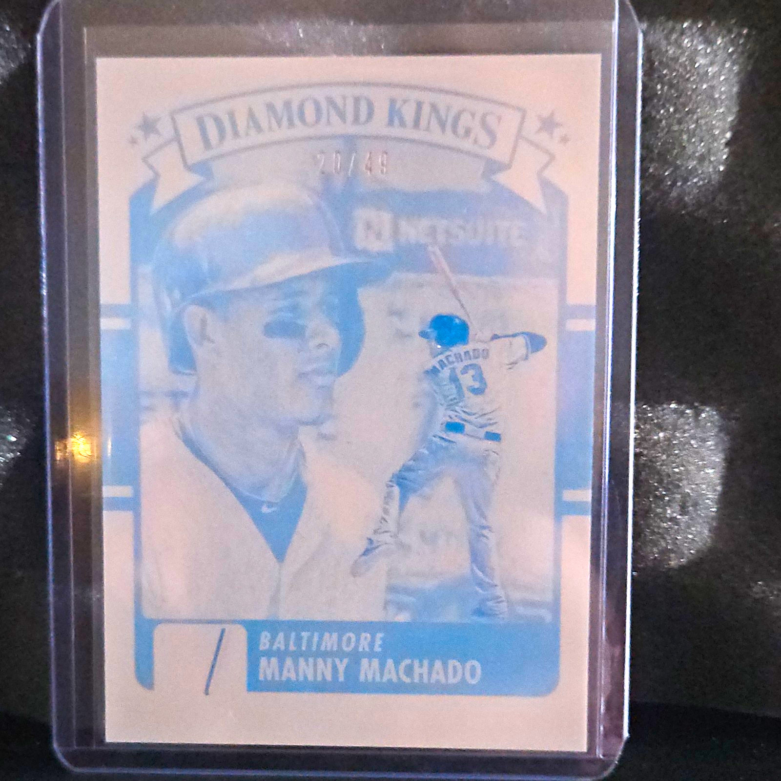 Panini 2016 Donruss Diamond Kings Manny Machado Orioles Test Proof Cyan #3 /49
