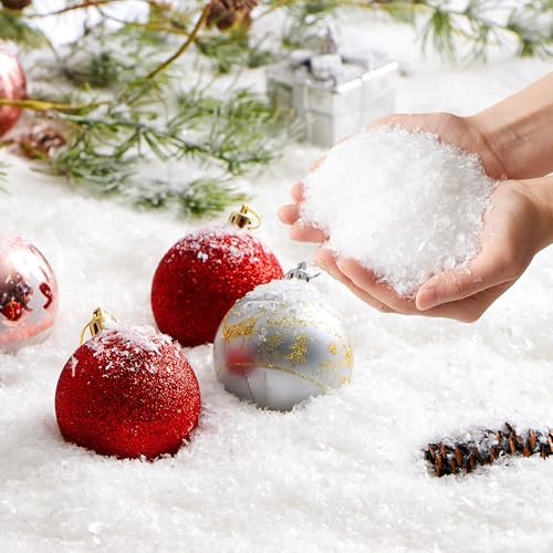 JOYIN 12oz Fake Snow Decoration Xmas Artificial Snow, 320g Plastic Fake Snowflak JOYIN 12oz Fake Snow Decoration Xmas Artificial Snow, 320g Plastic Fake Snowflak