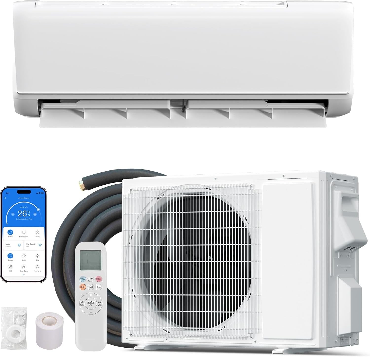 Garvee 24000 BTU Ductless Mini Split AC/Heat Covers 1500 Sq.Ft 19 SEER2 Energy Garvee 24000 BTU Ductless Mini Split AC/Heat Covers 1500 Sq.Ft 19 SEER2 Energy