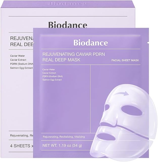 BIODANCE Rejuvenating Caviar PDRN Real Deep Mask, Overnight Hydrogel Face Mask,