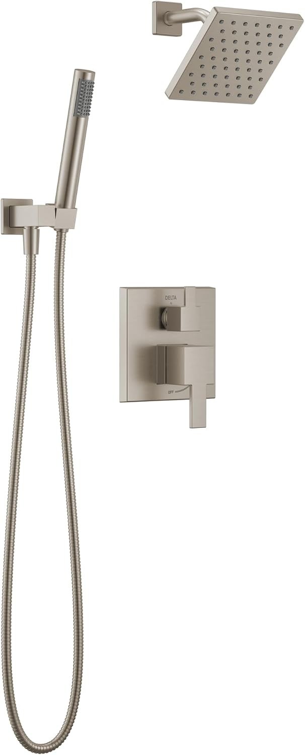 Delta T342703-SP Modern Square Non Shared Shower System, Brushed Nickel