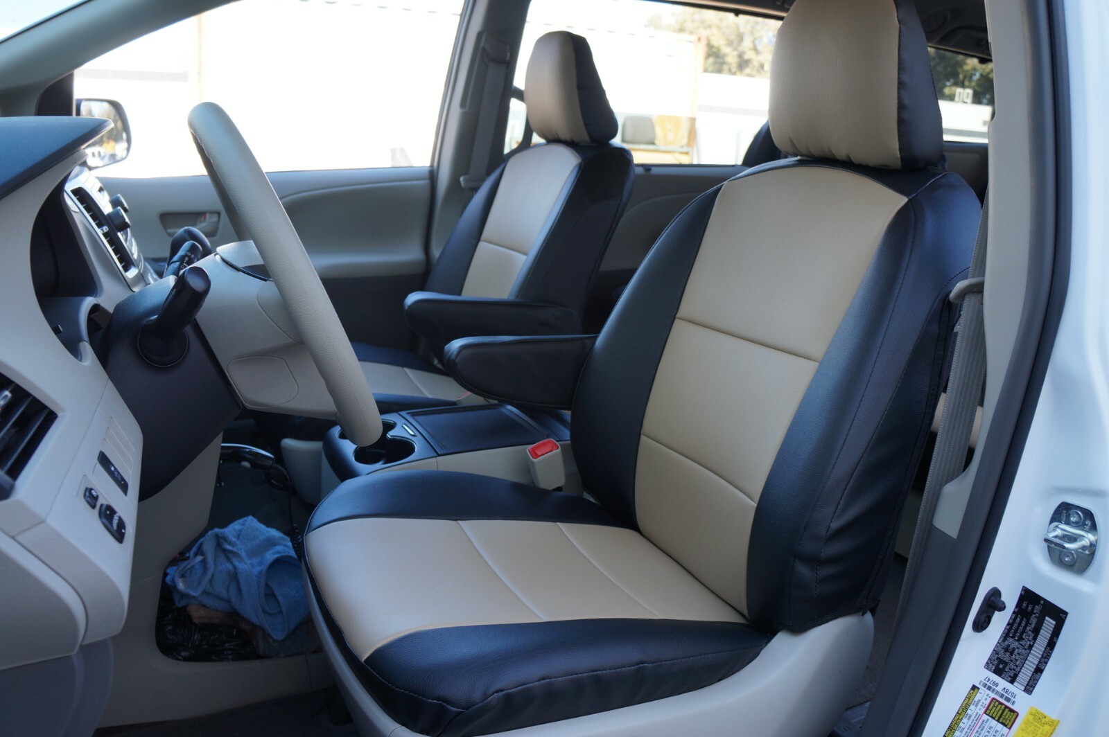 for TOYOTA SIENNA 2011-2020 LEATHER-LIKE CUSTOM FIT SEAT COVERS 13 COLORS