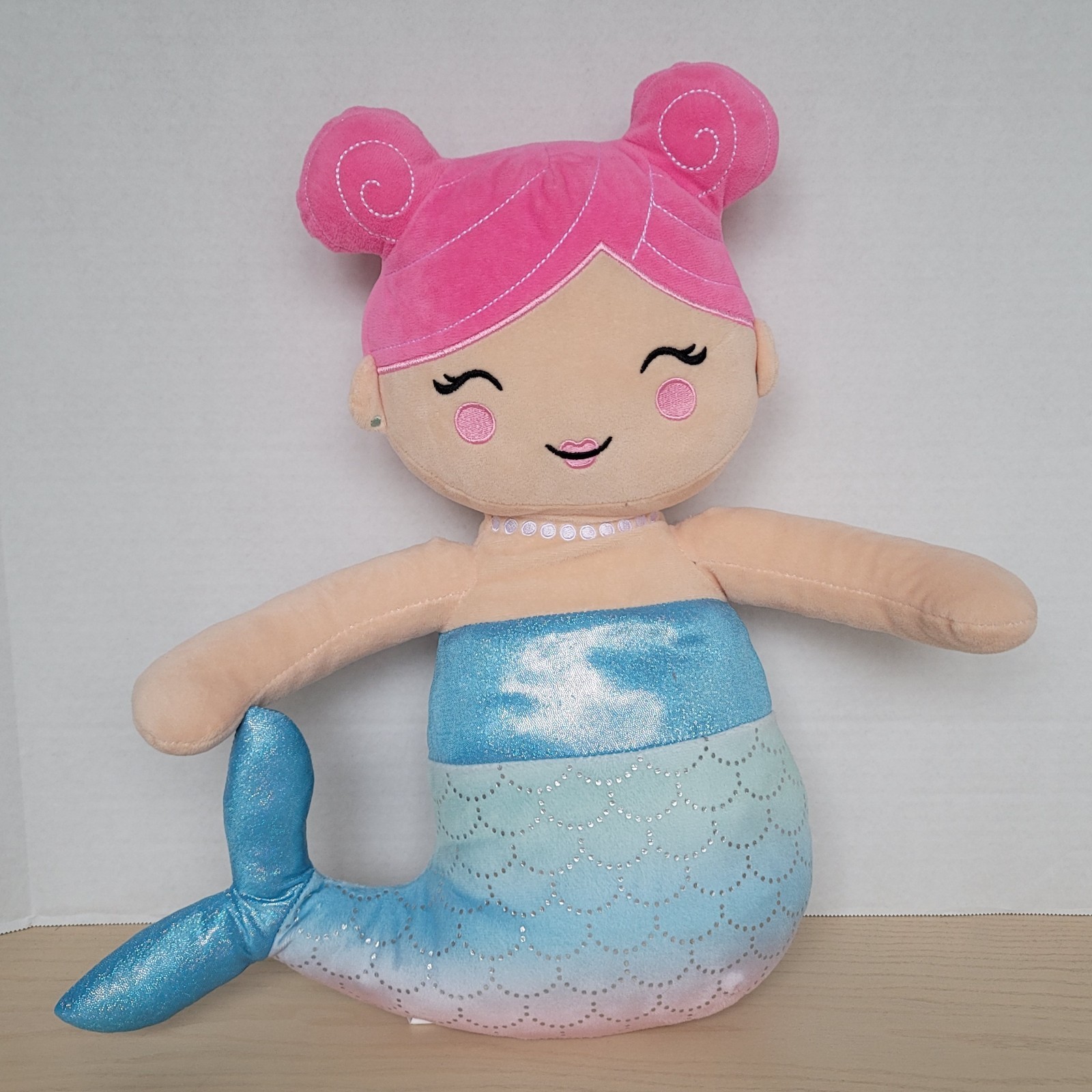 Your Zone Mermaid Teal Pink Stuffed Huggable Mermaid Plush Doll Toy Pillow 17 in Your Zone Mermaid Teal Pink Stuffed Huggable Mermaid Plush Doll Toy Pillow 17 in