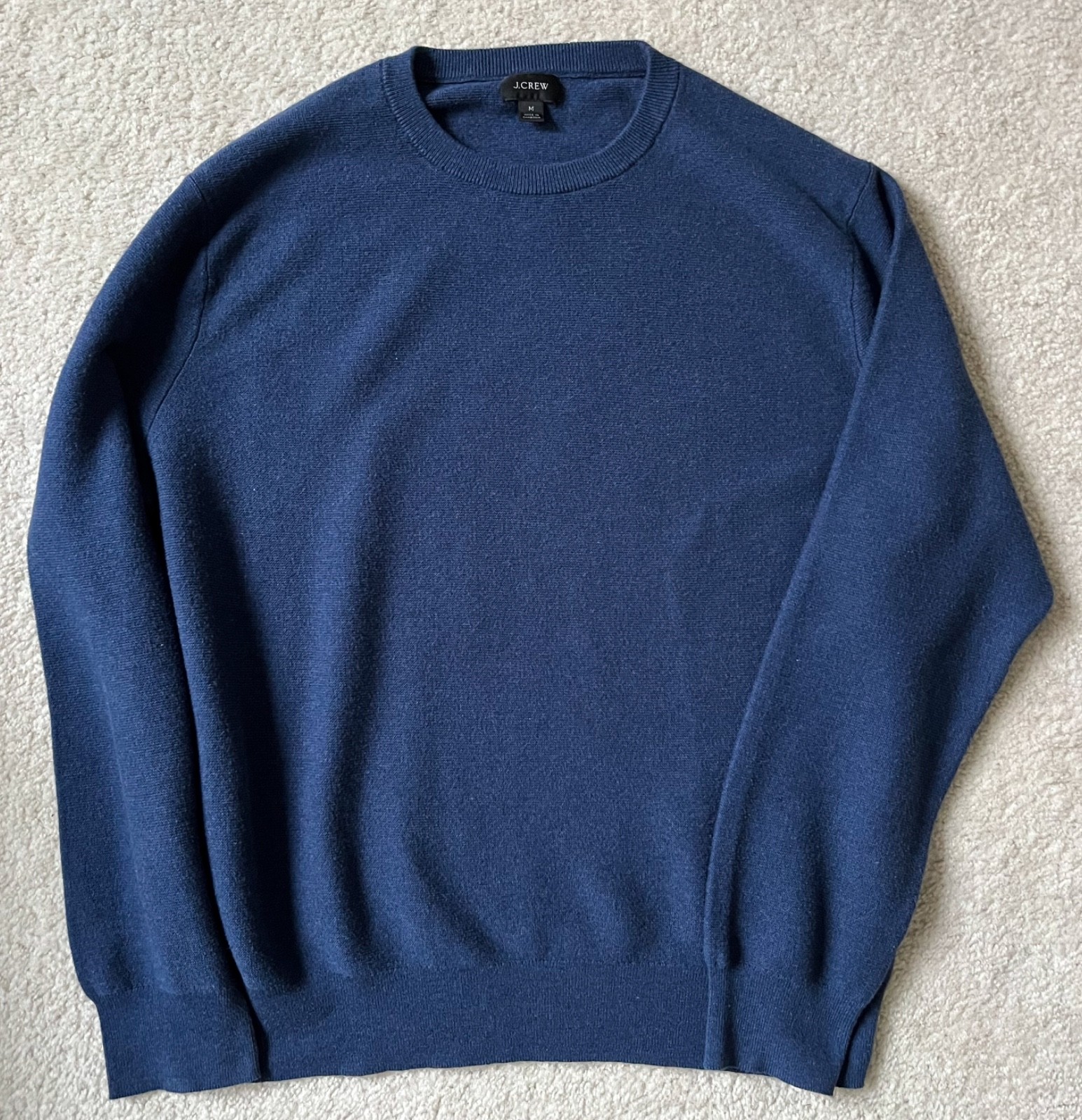 J.Crew Men\'s Textured Knit Crewneck  Sweater | Color: Blue | Size: Medium