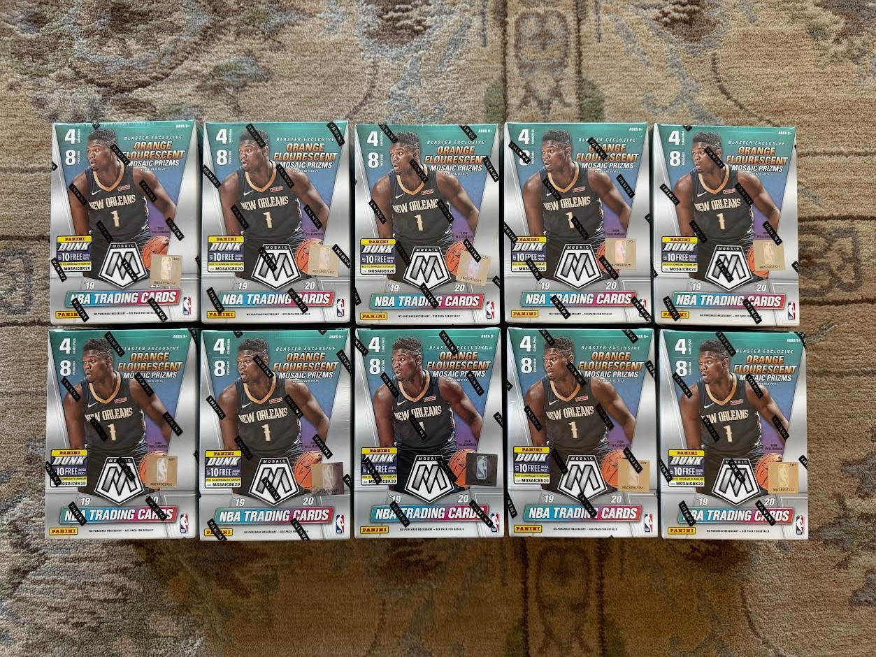 LOT OF 10 2019-20 Panini NBA Mosaic Blaster Box SHIPS FAST