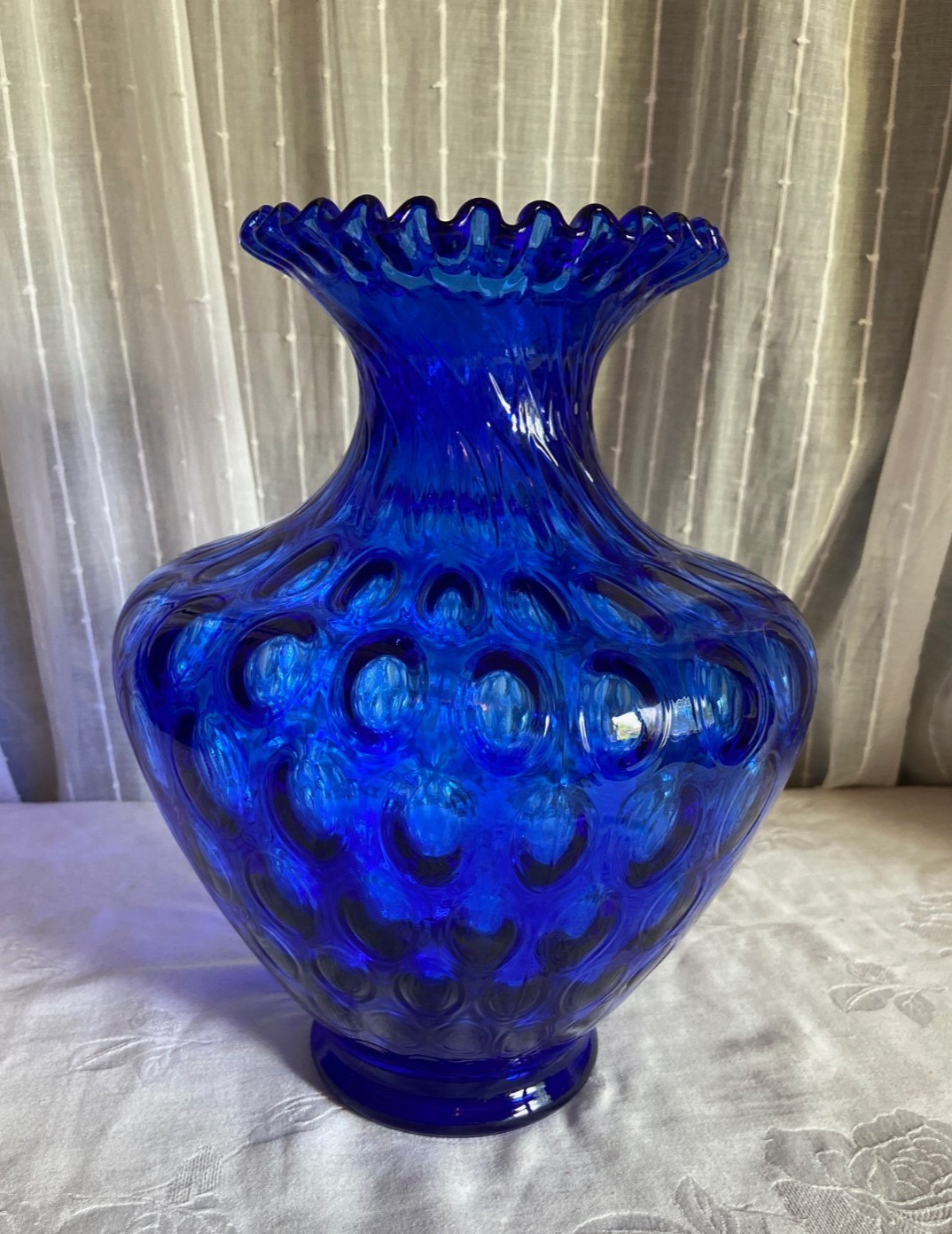 Large Fenton Cobalt Blue Coin Dot 11\ Large Fenton Cobalt Blue Coin Dot 11\