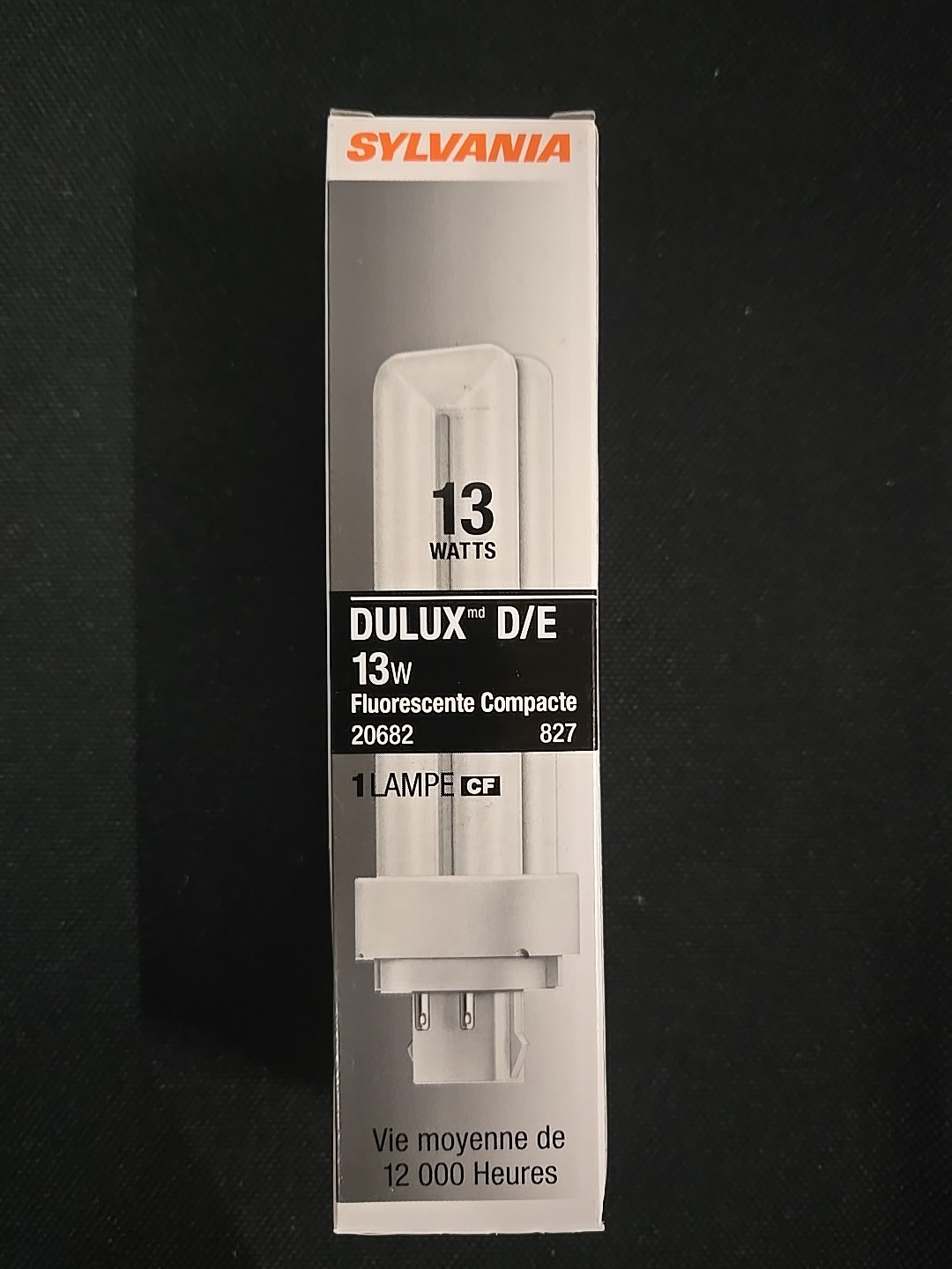 Sylvania 20682 CF13DD/E/827 13W T4 Double Tube CFL 4pin G24q-1 2700k Bulk Avail Sylvania 20682 CF13DD/E/827 13W T4 Double Tube CFL 4pin G24q-1 2700k Bulk Avail