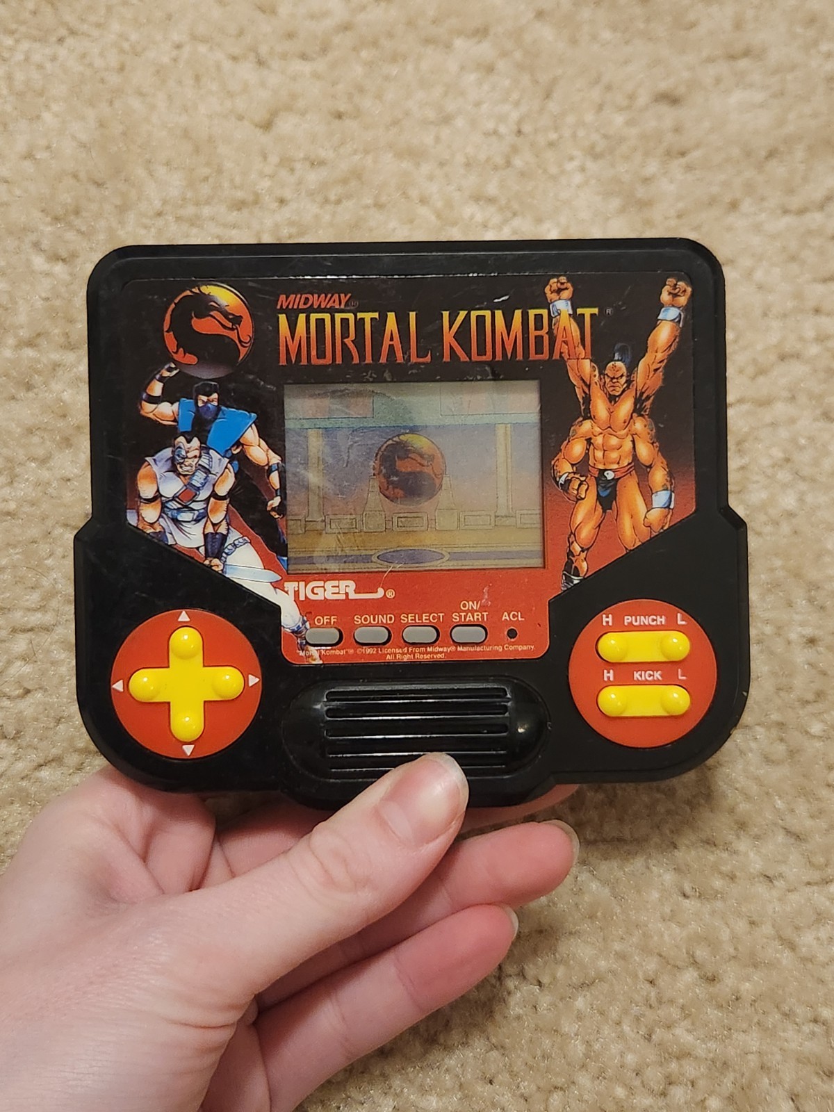 Tiger Midway Mortal Kombat Portable Handheld - WoRKS 1988 Tiger Midway Mortal Kombat Portable Handheld - WoRKS 1988