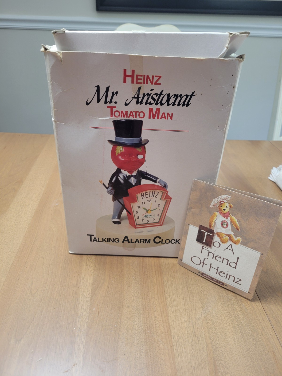 Vtg HEINZ Mr. Aristocrat Tomato Man talking alarm clock tested working 1980s Vtg HEINZ Mr. Aristocrat Tomato Man talking alarm clock tested working 1980s