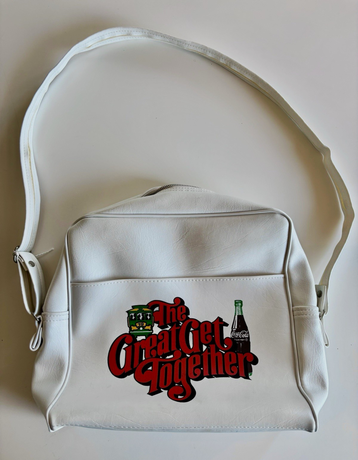 Vintage 1979 Coca-Cola Great Get Together San Francisco Leather Bag & Map Rare