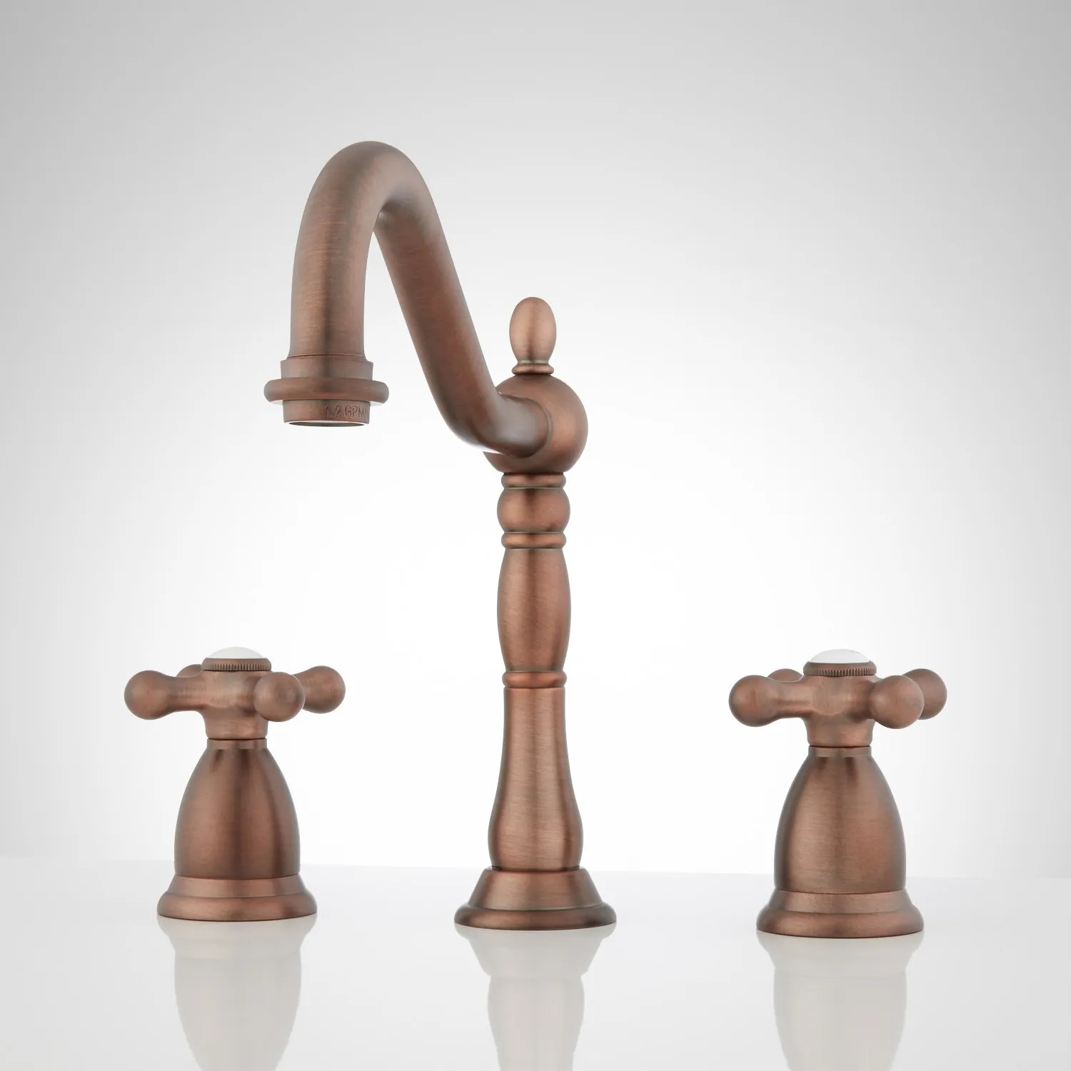 Signature Hardware RL-818MSMC-ORB-LEAD FREE Victorian Gooseneck Lavatory Faucet