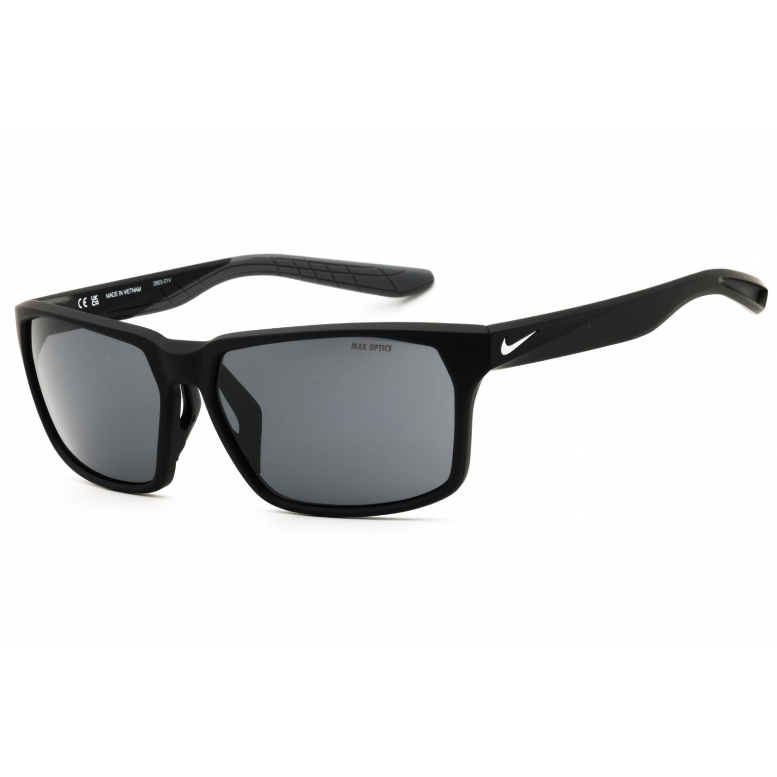 Nike Men\'s Sunglasses Matte Black Rectangular Frame MAVERICK RGE N IF2488XN 010