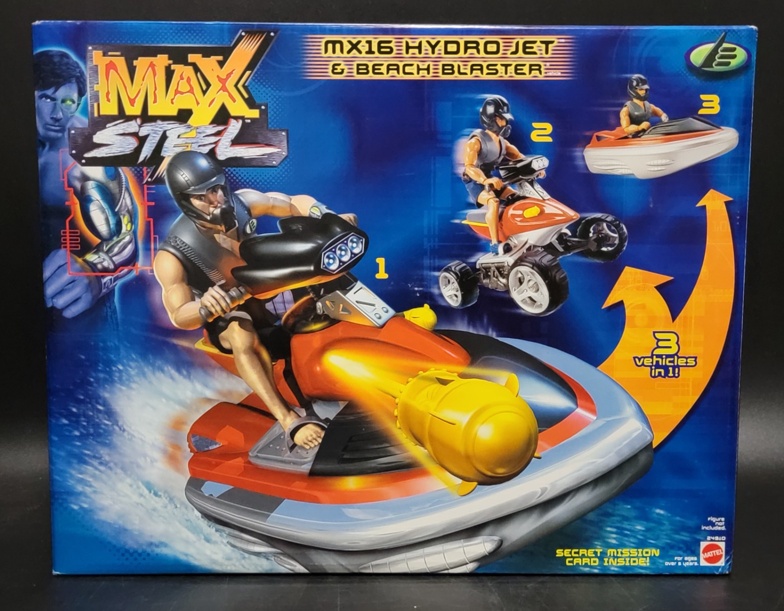 Mattel Max Steel MX16 Hydro Jet & Beach Blaster New In Box Sealed - 24910