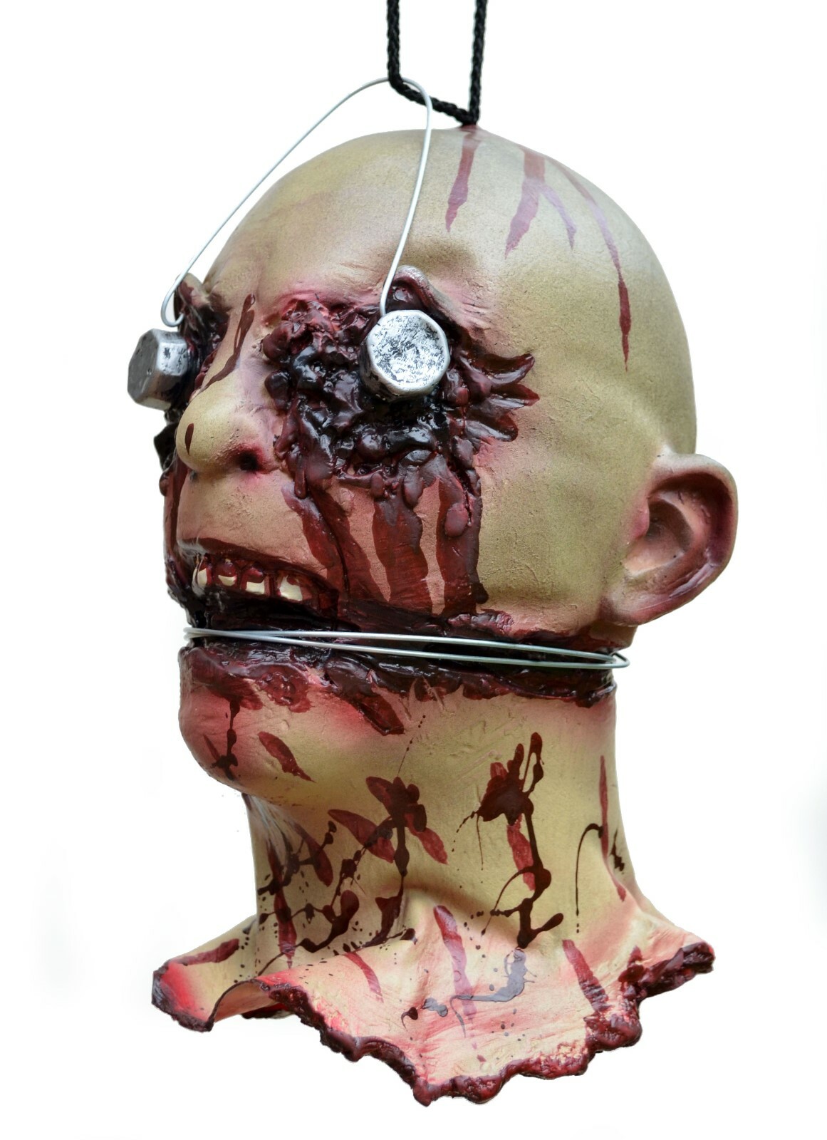 Halloween Zombie Props Severed Hanging Corpse Heads Life Size Foam Body part