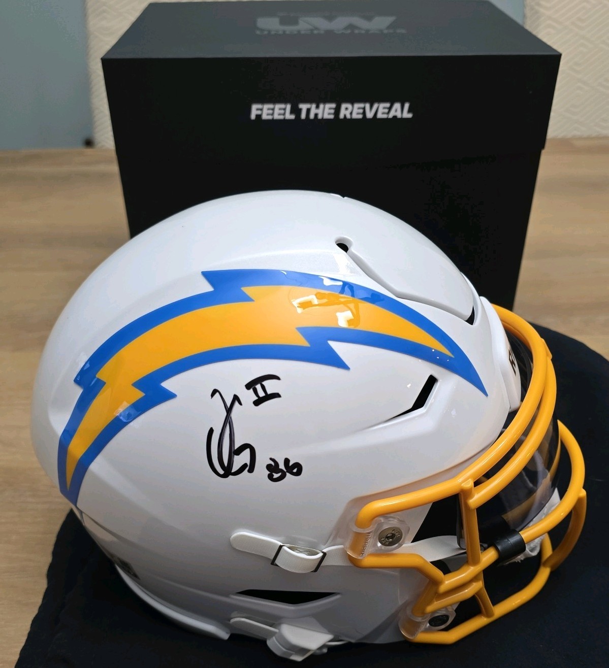 Oronde Gadsden II Signed Los Angeles Chargers Midi Helmet Fanatics Authentic NFL