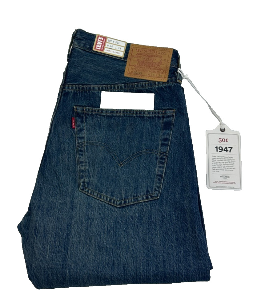 Levi\'s LVC 501 1947 Men\'s Jeans Vintage Clothing Selvedge Denim W34 L34 Japan XX