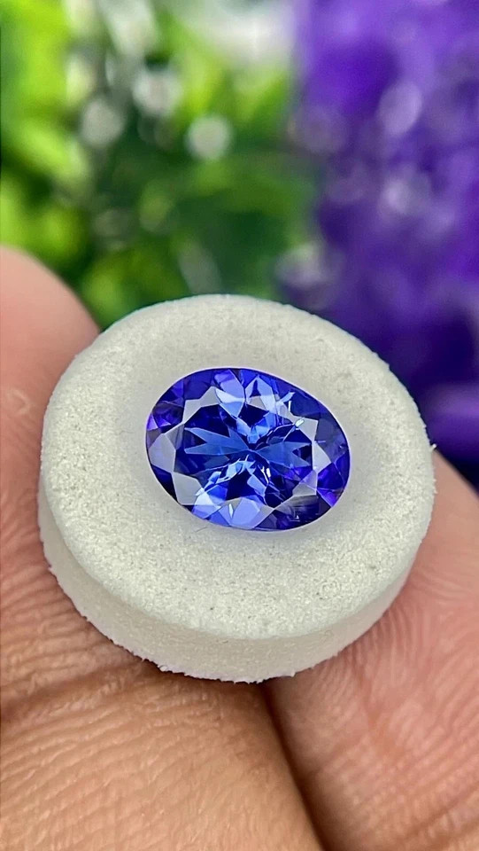 9.45 CT+ GIE Certified Natural Oval Cut Kashmiri Blue Sapphire Loose Gemstone