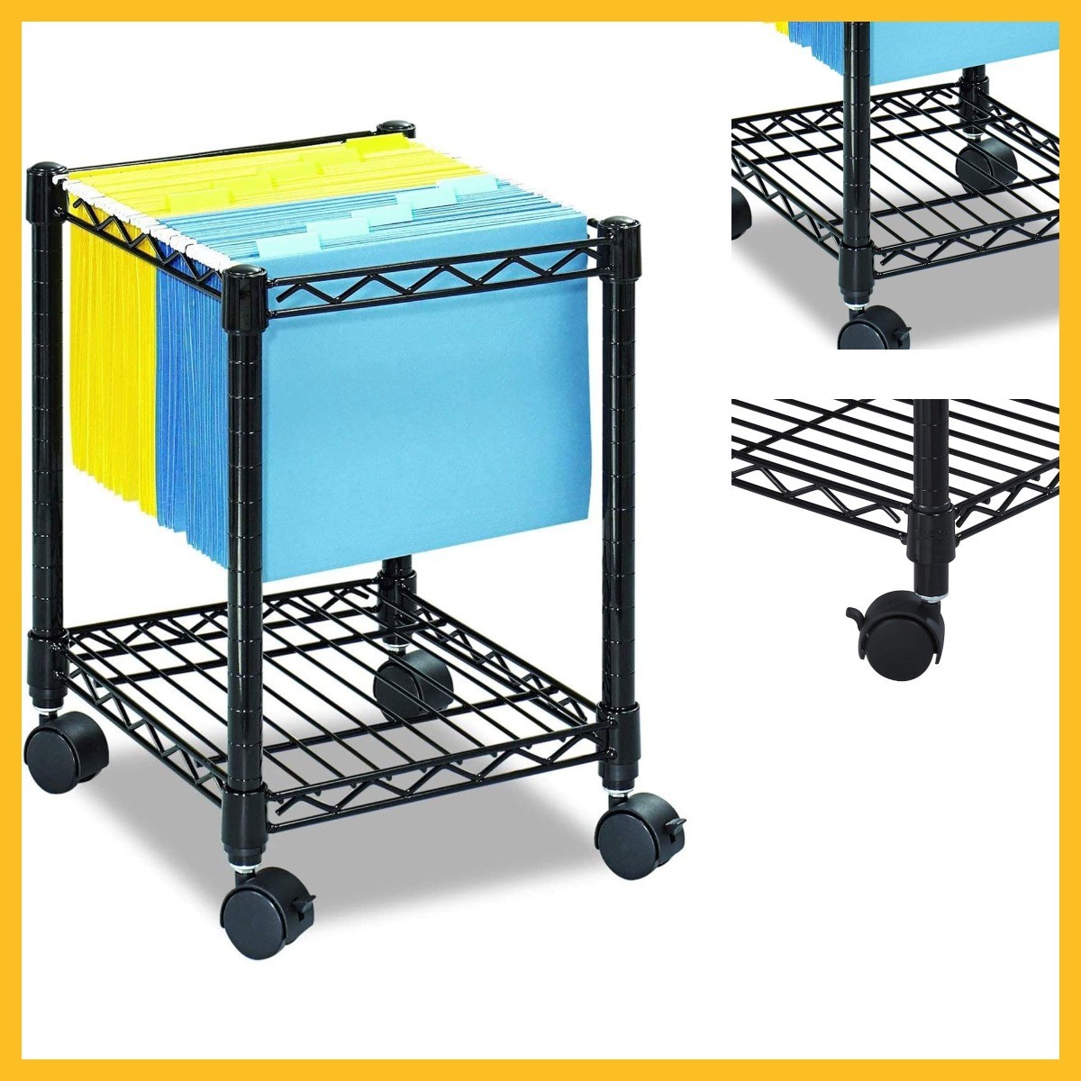 Safco Compact Rolling Cart, Fits Letter and Legal-Size Hanging Folders, Mobile F Safco Compact Rolling Cart, Fits Letter and Legal-Size Hanging Folders, Mobile F