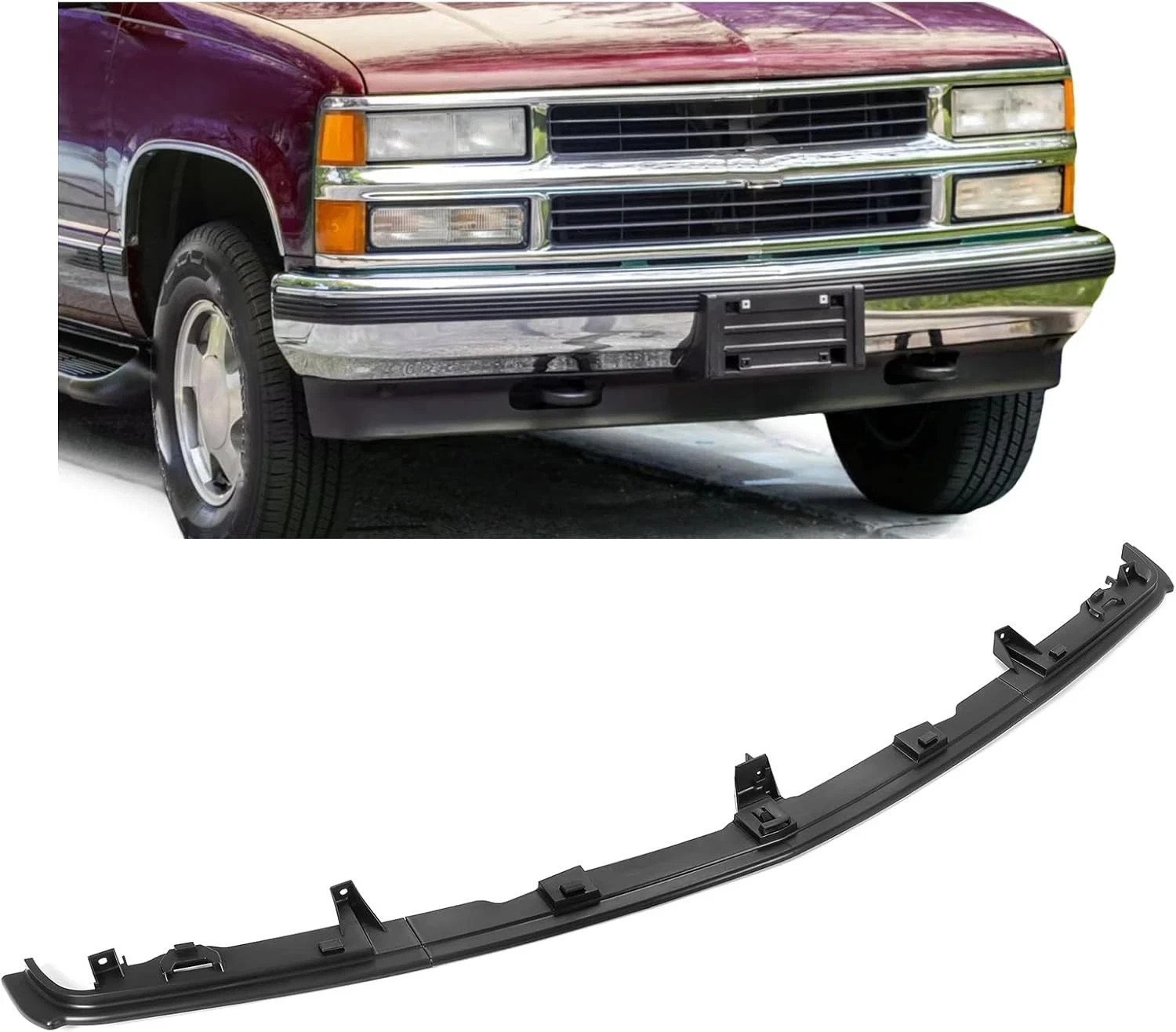 Front Bumper Filler Trim Compatible with 1994-2000 Chevy Chevrolet GMC C/K 1500