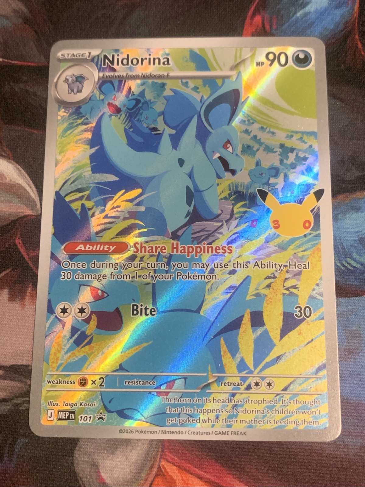 Nidorina - 101 (30th Celebration) 101 Me: Mega Evolution Promo Holo MINT