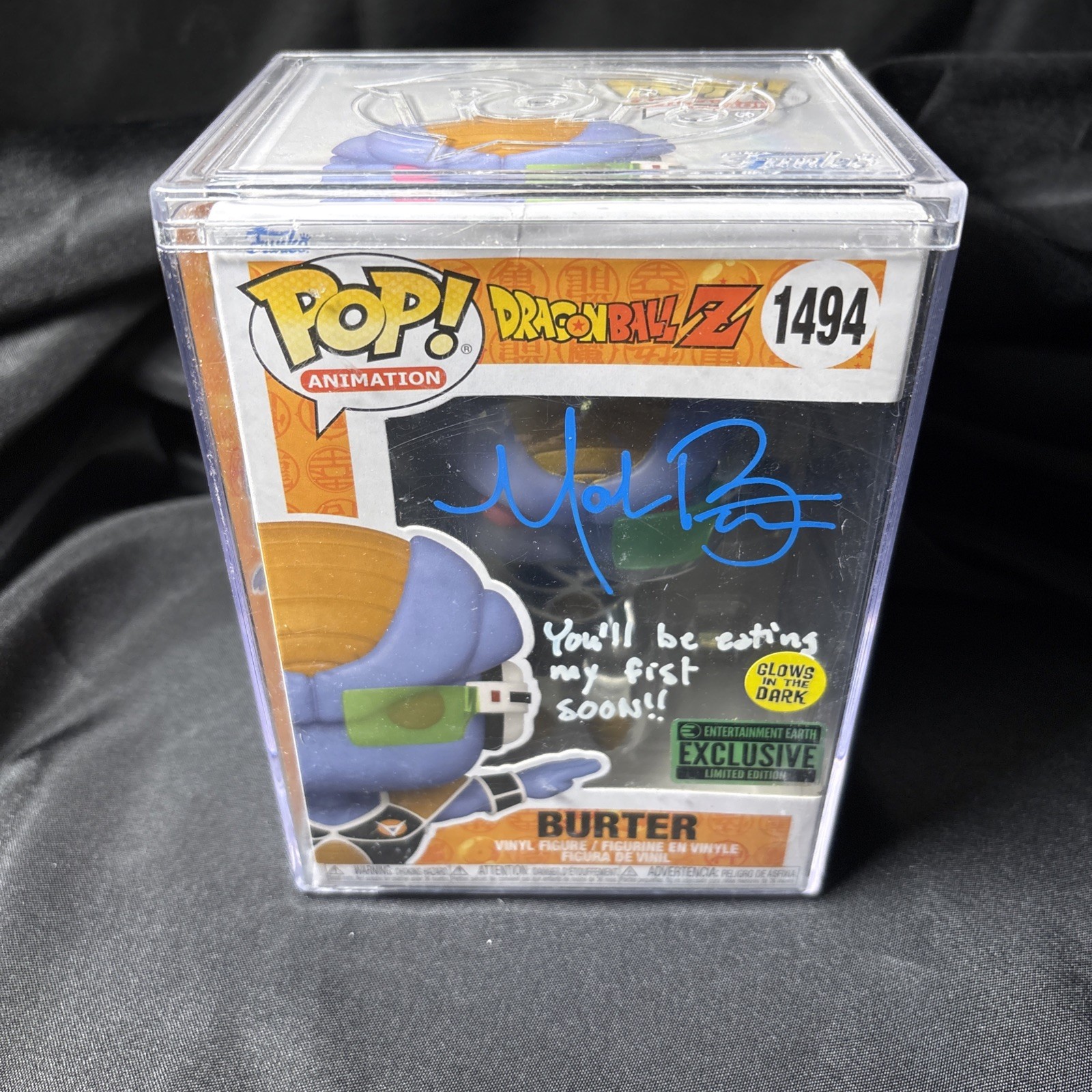 Funko Pops Dragonball Z 1494 Burter Signed By Mark Britten OCCM COA