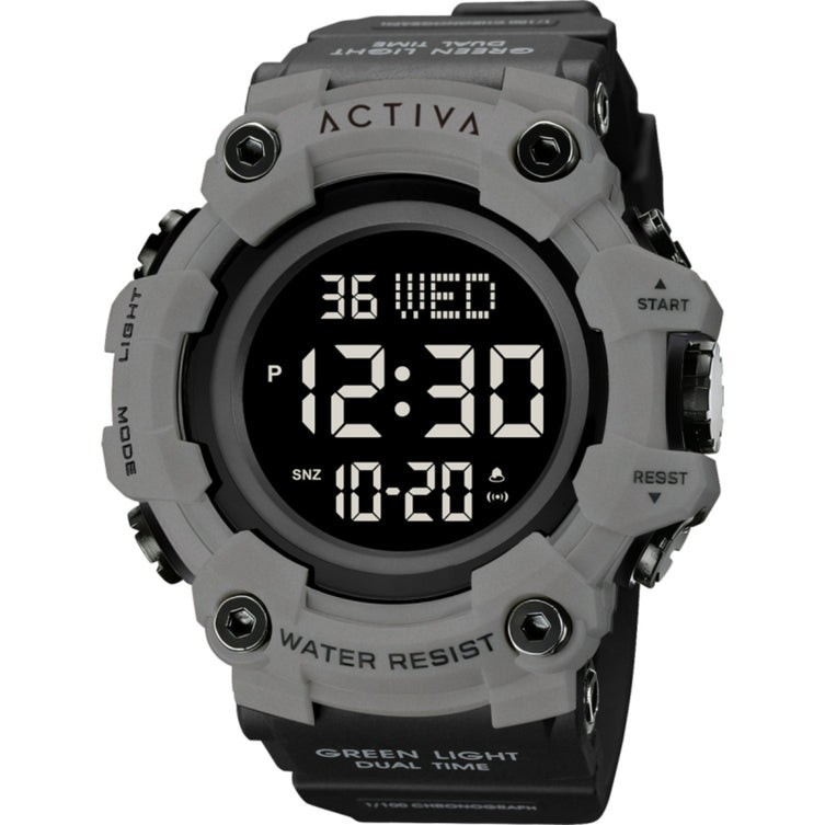 NIB Activa Invicta 53mm Digital Mens Watch (Model ACW1968)-011 Gray Fac Blk Band NIB Activa Invicta 53mm Digital Mens Watch (Model ACW1968)-011 Gray Fac Blk Band