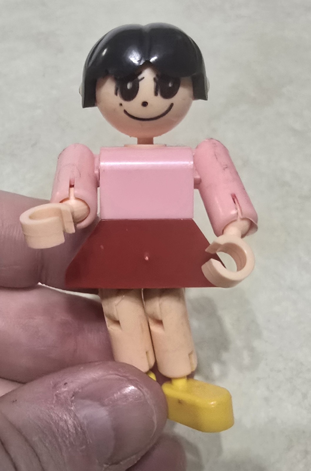 Vintage 1976 LOC BLOC  MATES girl figure JAPAN toy figure COMPLETE Entex Ind.