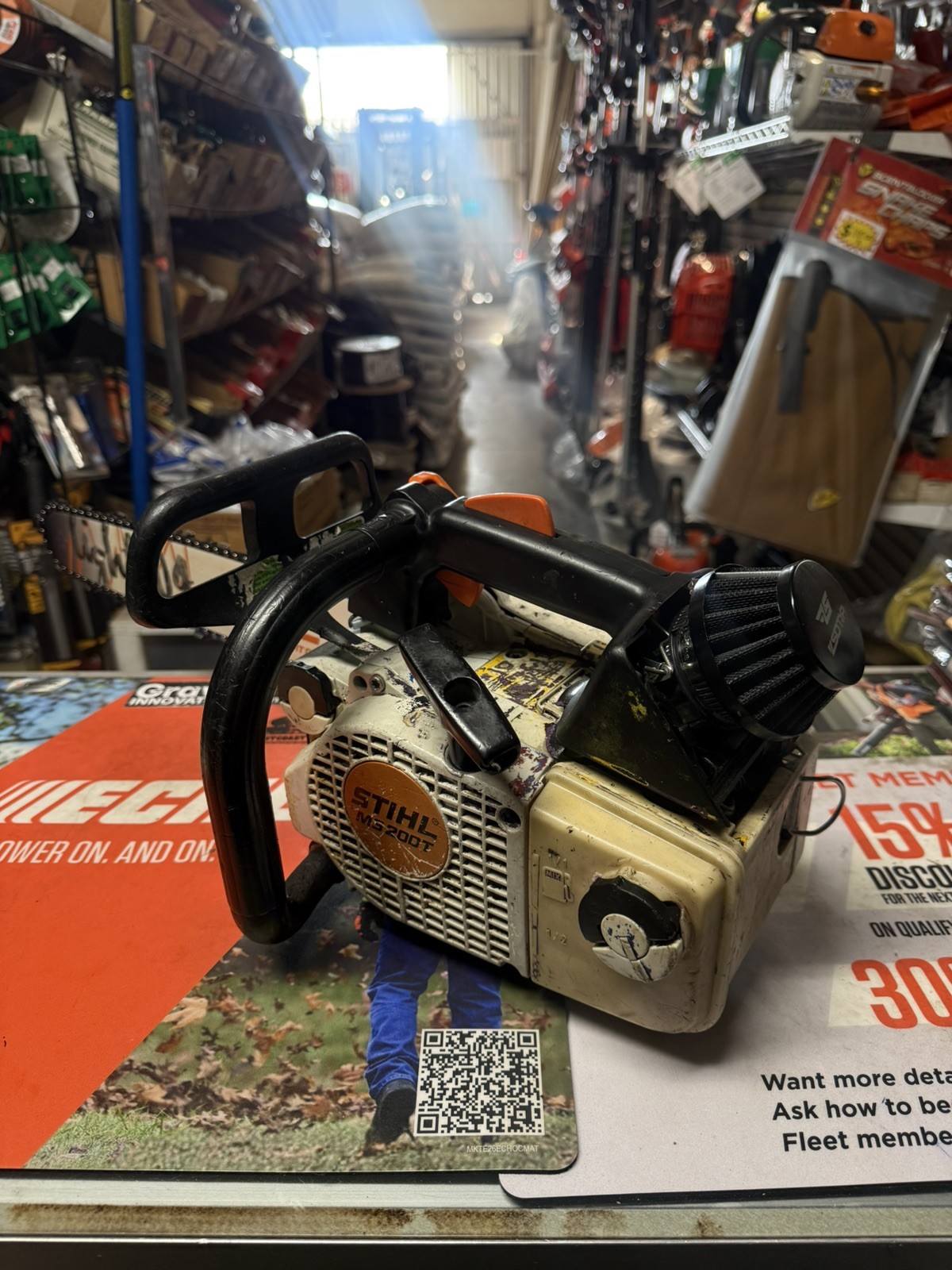 Custom V-stack Adapter And Foam Filter Upgrade For Stihl MS-200T Chainsaw Custom V-stack Adapter And Foam Filter Upgrade For Stihl MS-200T Chainsaw
