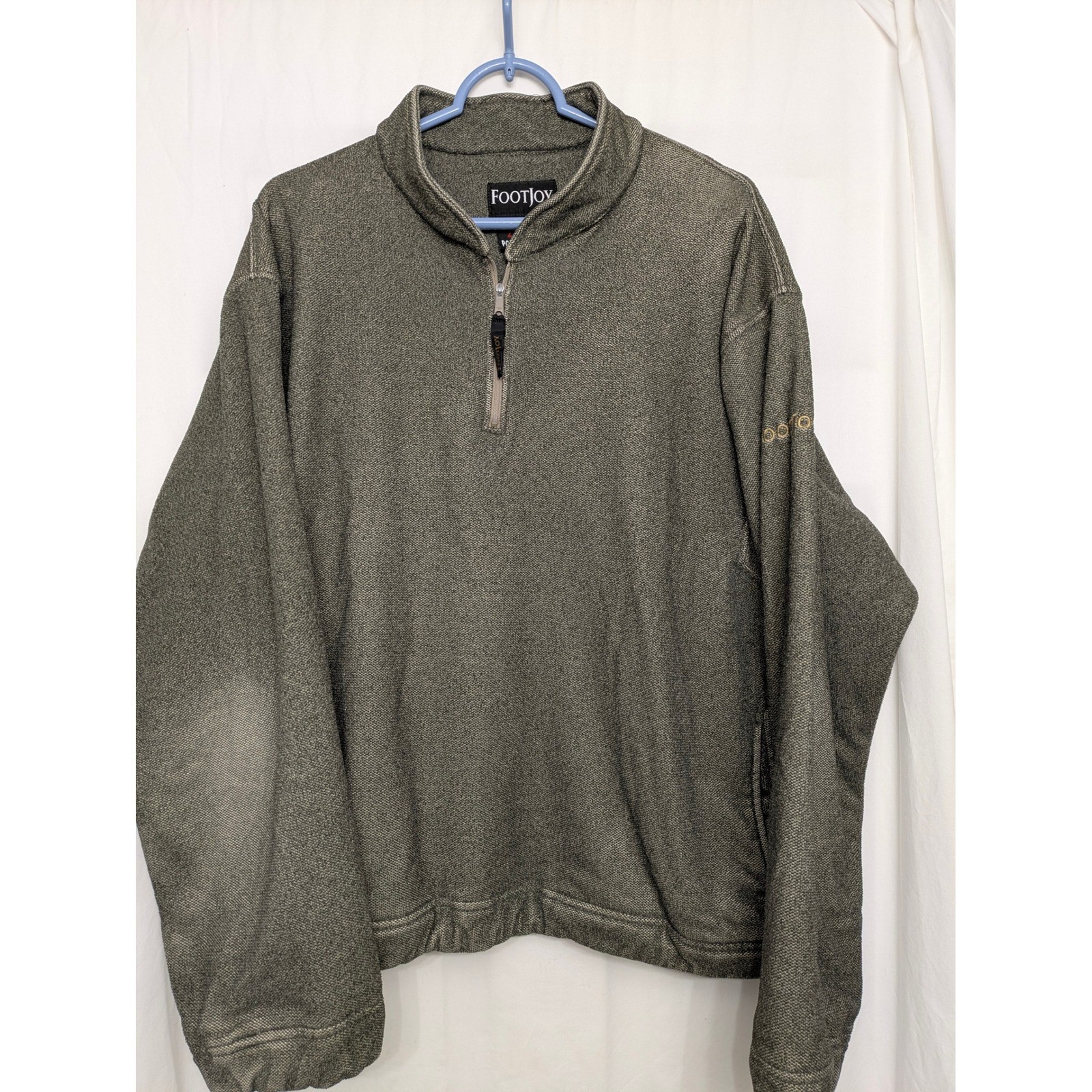 FootJoy Polartec Vintage Quarter Zip Pullover Mens XL Olive Green Golf Fleece