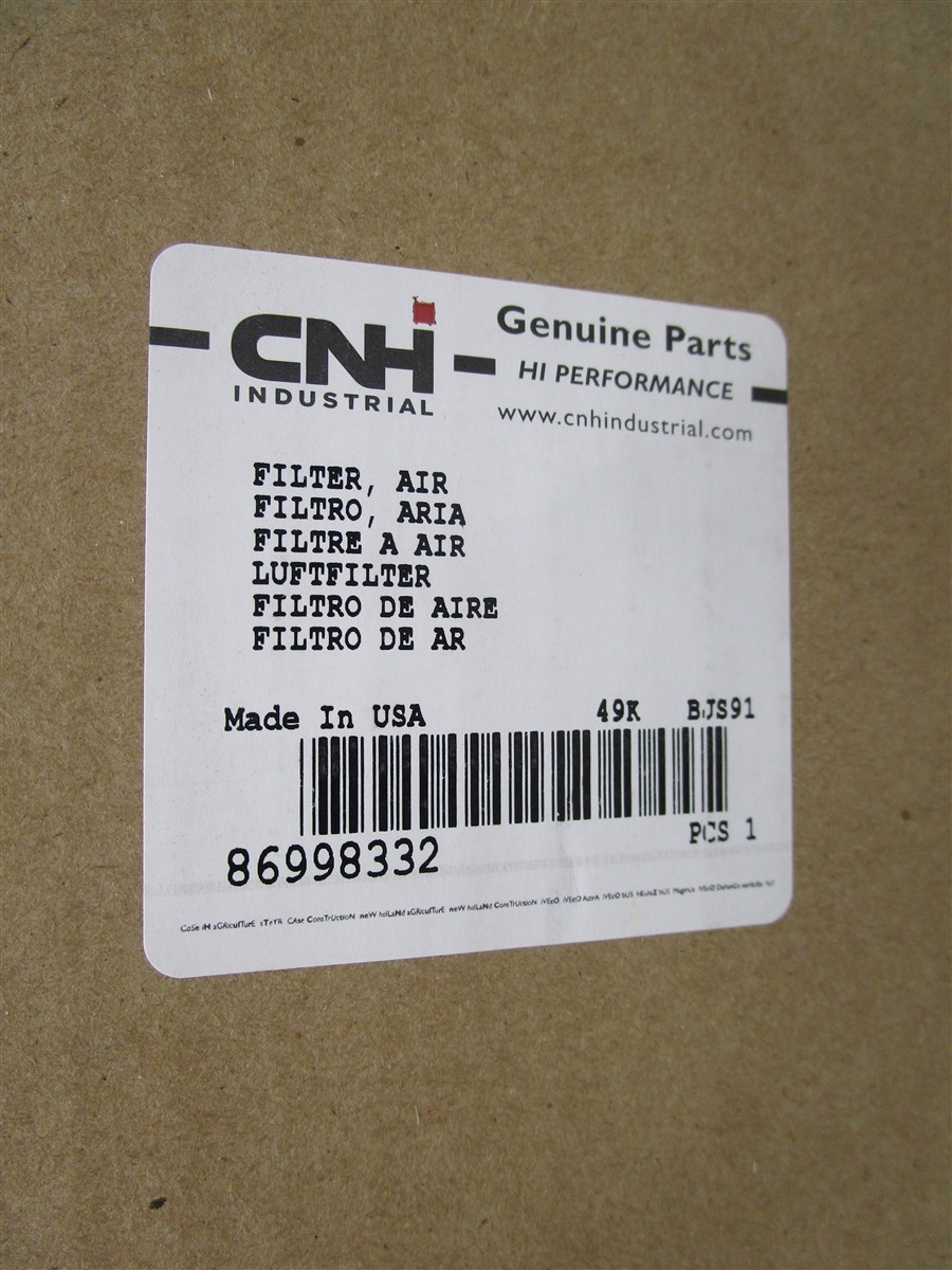 CNH GENUINE 86998332 Secondary Air Filter 2344 2366 2377 238 