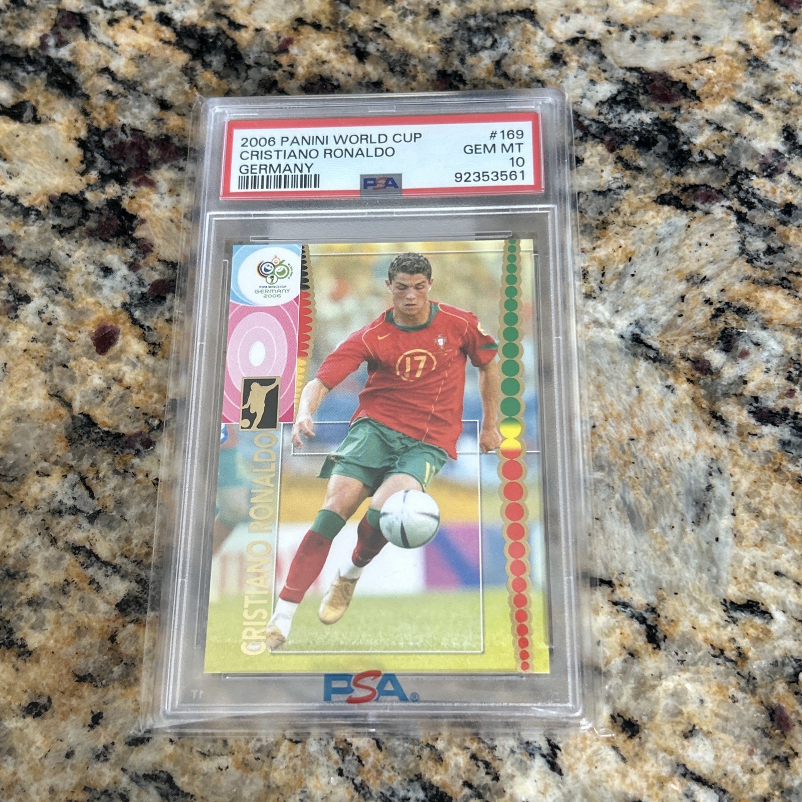 2006 PANINI WORLD CUP CRISTIANO RONALDO #169 *PSA 10 GEM MINT* 2006 PANINI WORLD CUP CRISTIANO RONALDO #169 *PSA 10 GEM MINT*