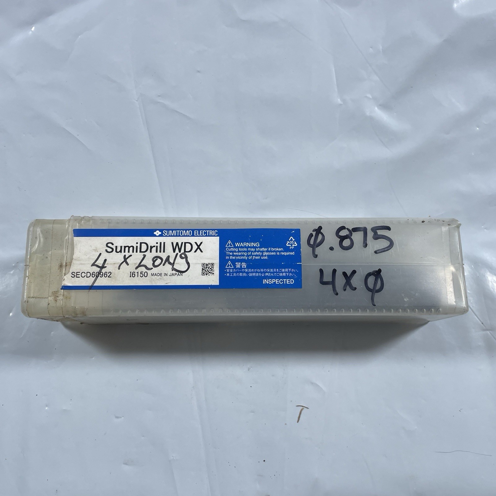 Sumitomo Electric SumiDrill WDX0875D4S100 7/8”X3.618”X4” 1” Shank