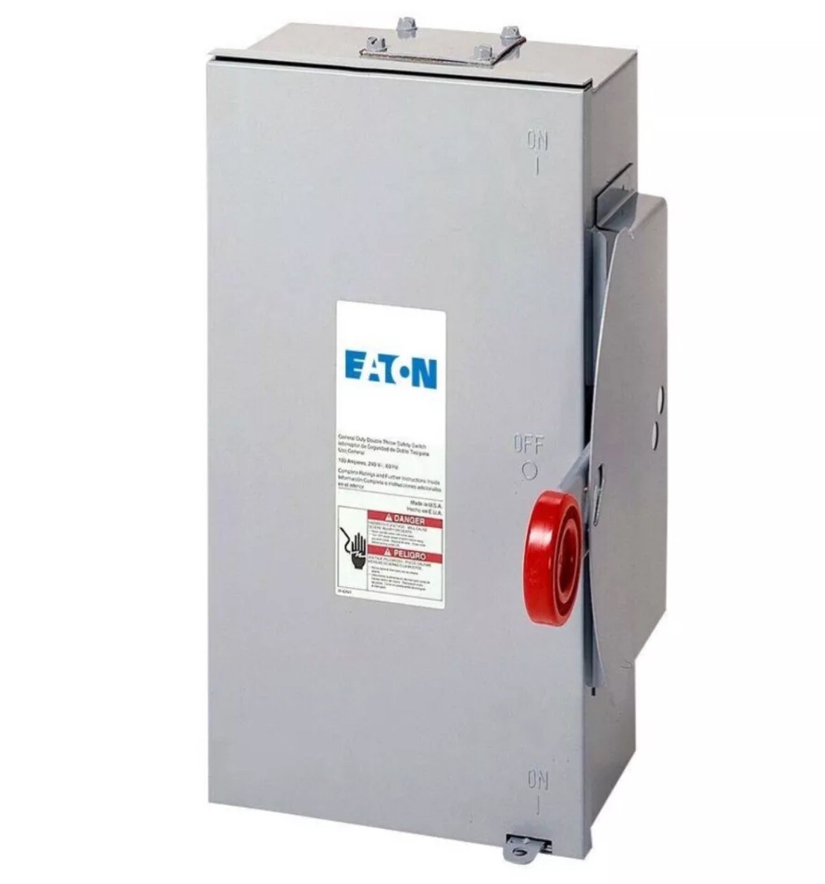 Eaton 100 Amp 24,000 Watt Outdoor Electrical Double Throw Safety Transfer Switch Eaton 100 Amp 24,000 Watt Outdoor Electrical Double Throw Safety Transfer Switch