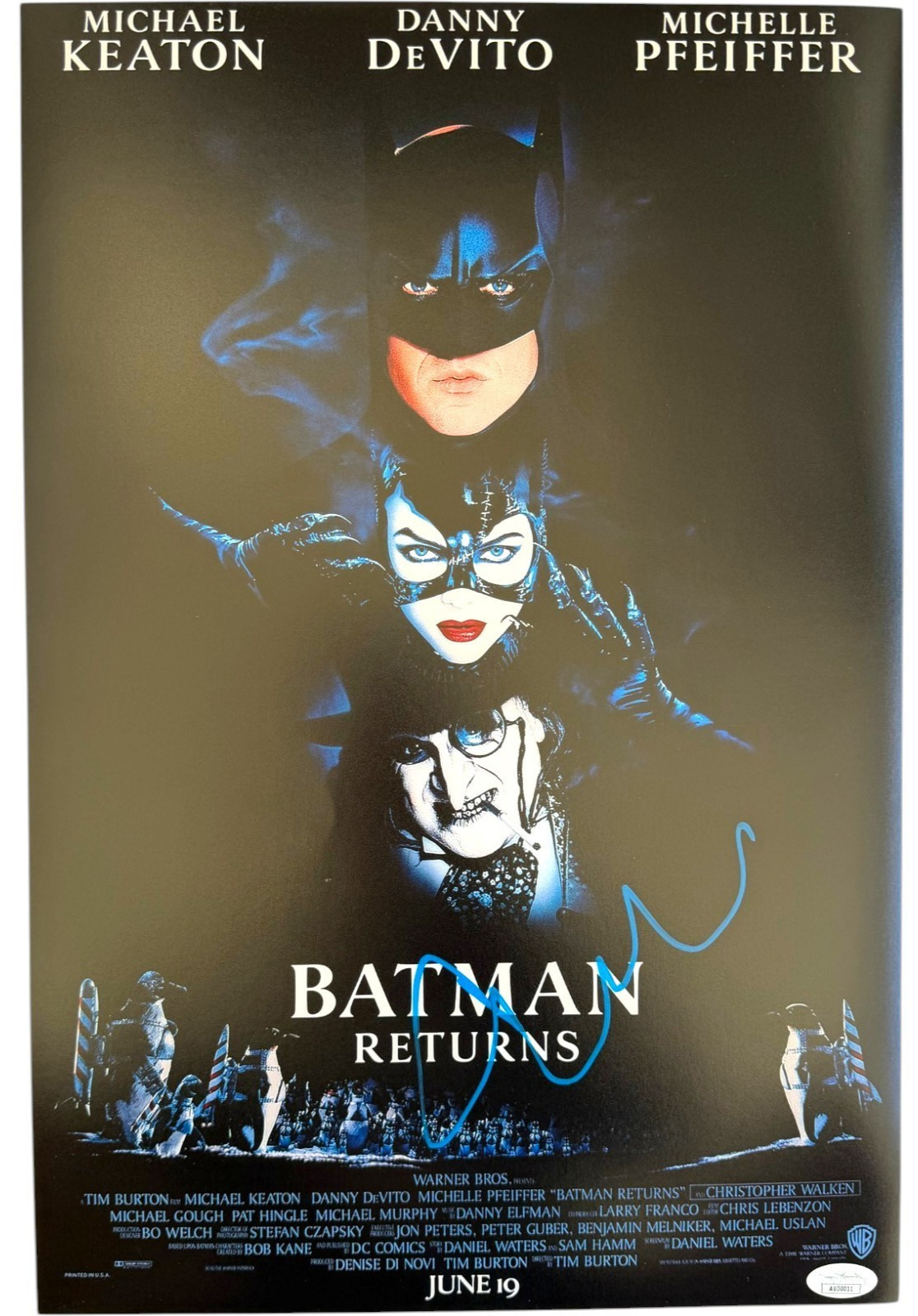 CHRISTOPHER WALKEN SIGNED BATMAN RETURNS 12X18 MOVIE POSTER PHOTO JSA COA CHRISTOPHER WALKEN SIGNED BATMAN RETURNS 12X18 MOVIE POSTER PHOTO JSA COA