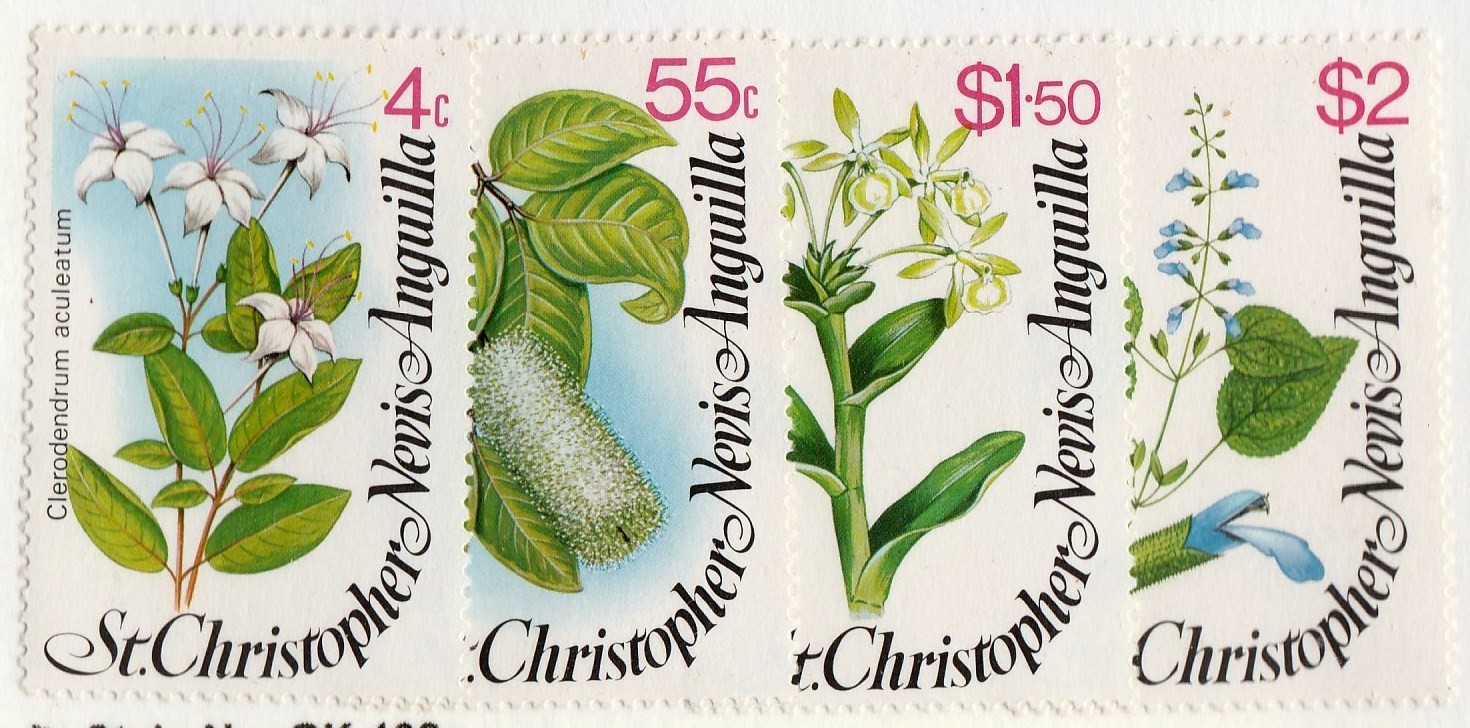 St. Kitts & Nevis         393 - 396      MH OG        Flowers