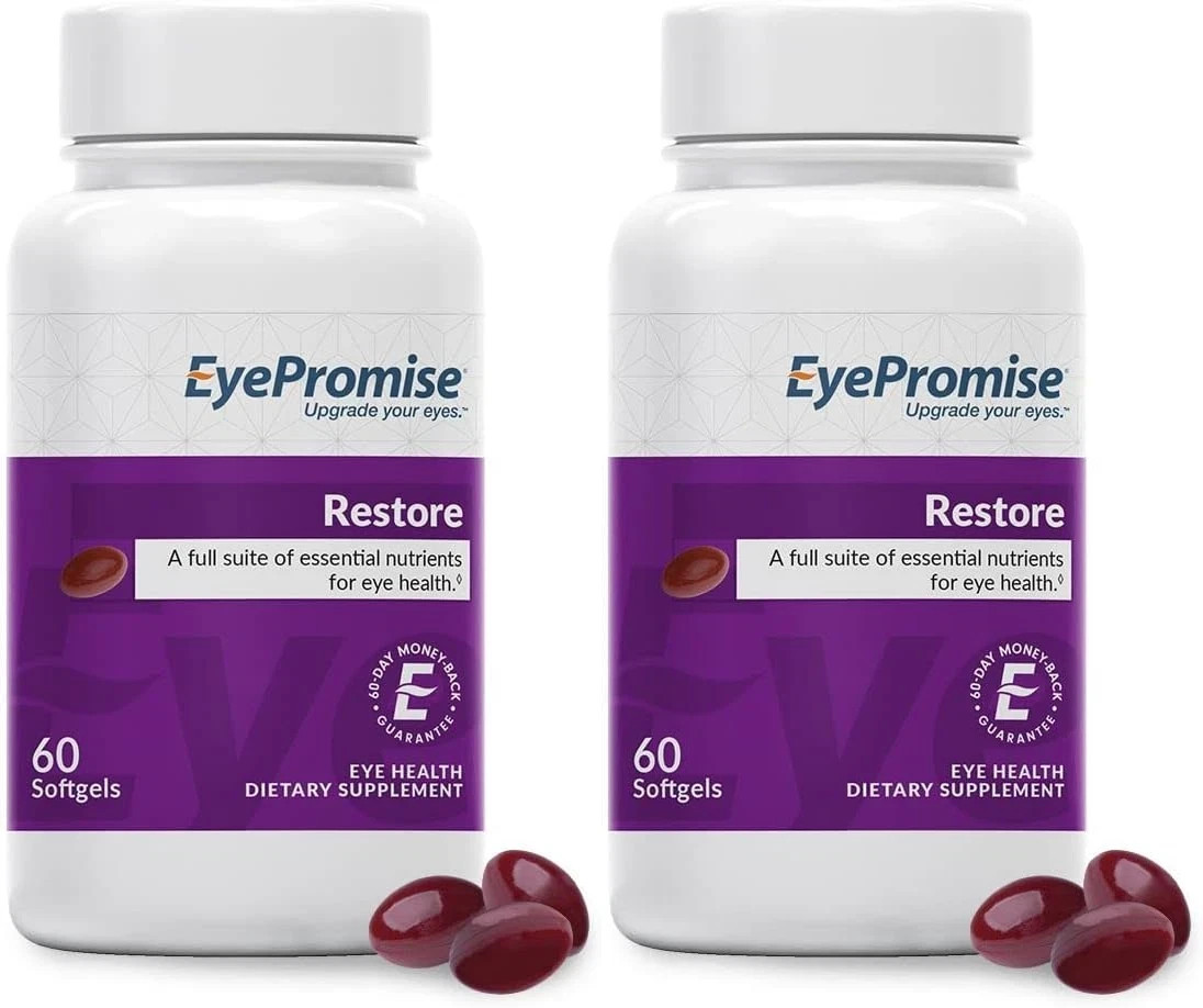 2 pack EyePromise Restore Supplement Complete Macular Health Formula 60 Softgels