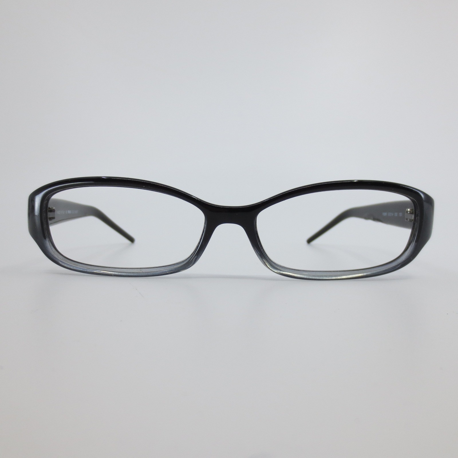 Fendi F838R 002 Black Grey Gradient Zucca Monogram Crystal Oval Eyeglasses 52-14