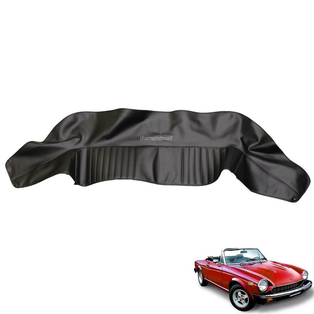 Fits Fiat 124 Spider CS1, CS2 Convertible top Boot Cover 1966-1983 Black Vinyl