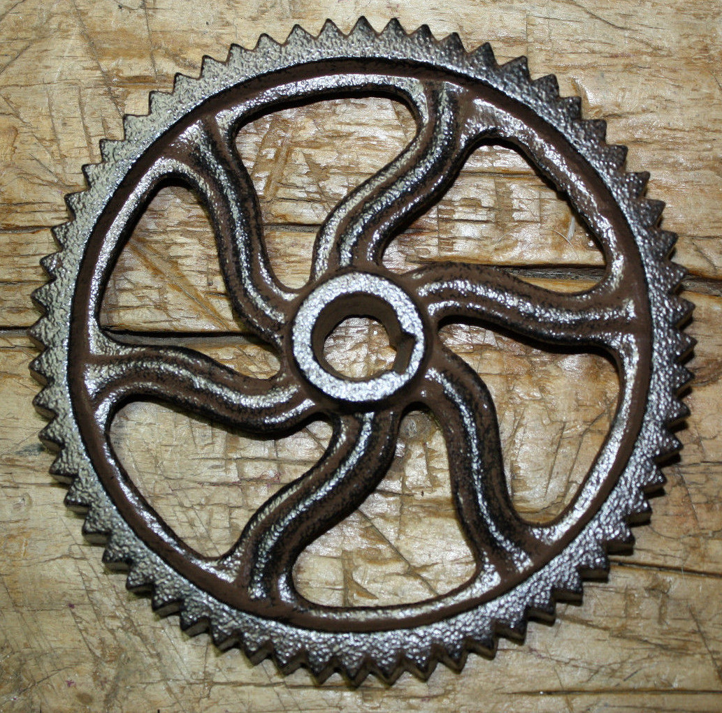 Cast Iron Industrial GEAR SPROCKET Lamp Base STEAMPUNK 6