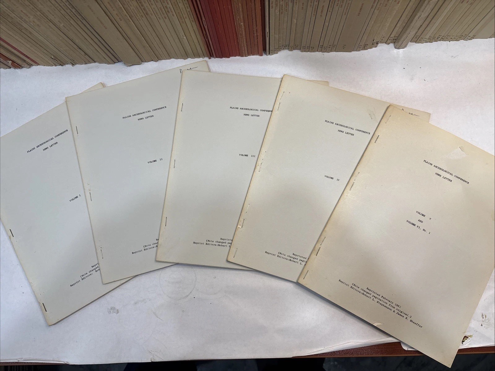 PLAINS ANTHROPOLOGIST 1961 Reprint Volume 1-6.5 Anthropology Archaeology