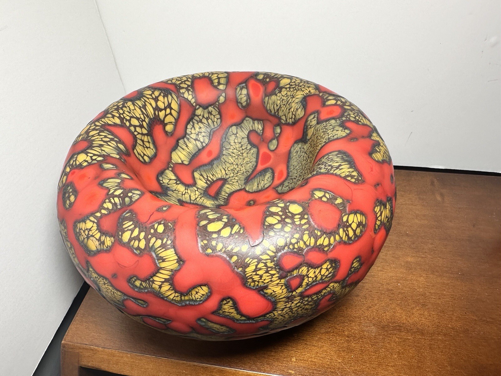 RARE ~ Scott Gamble Method Glassworks Studio Thick Art Glass Bowl~ Artist Signed