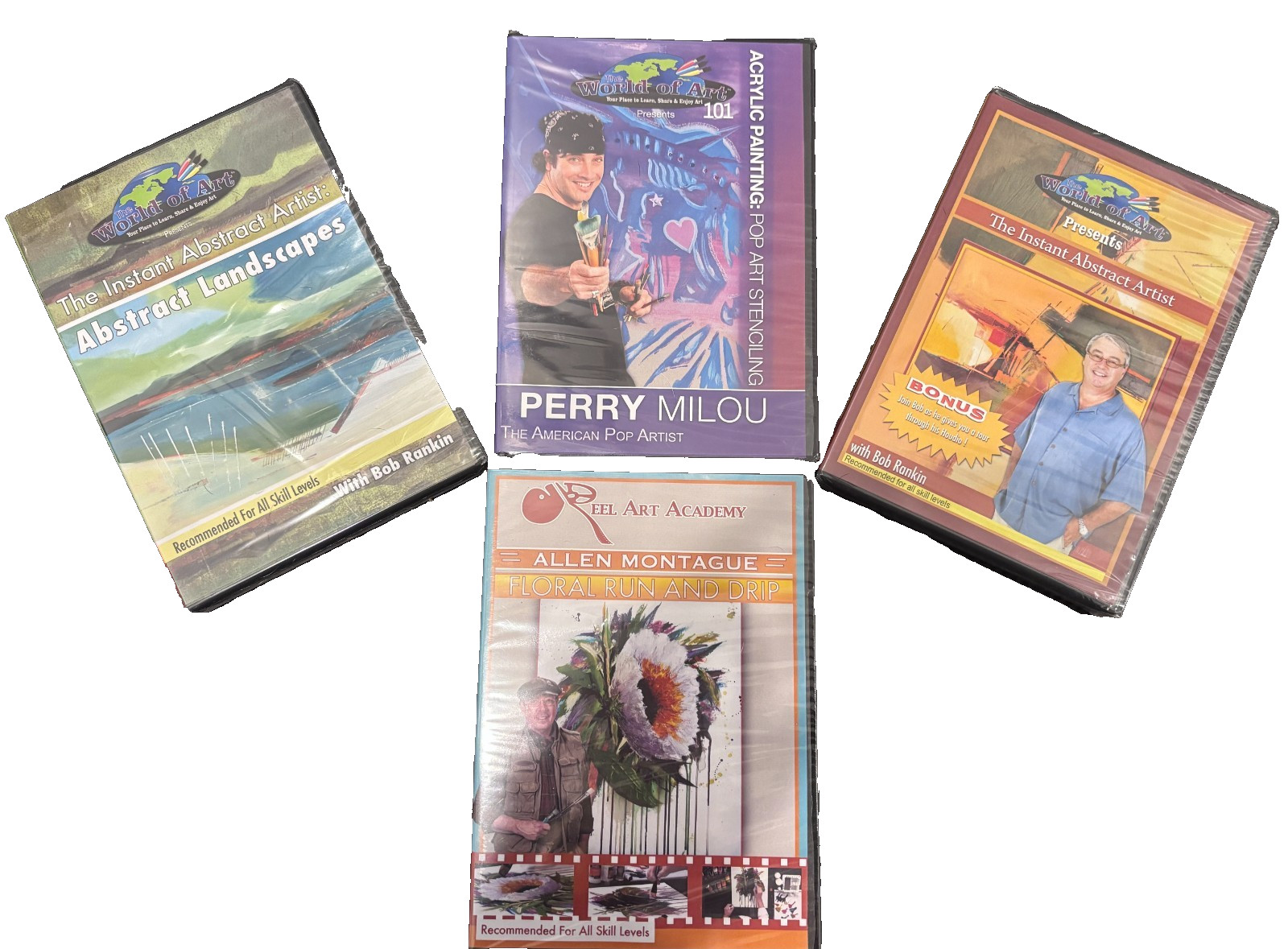 DVD Lot 4 = World of Art = Acrylic Painting Tutorials: Rankin, Montague, Milou