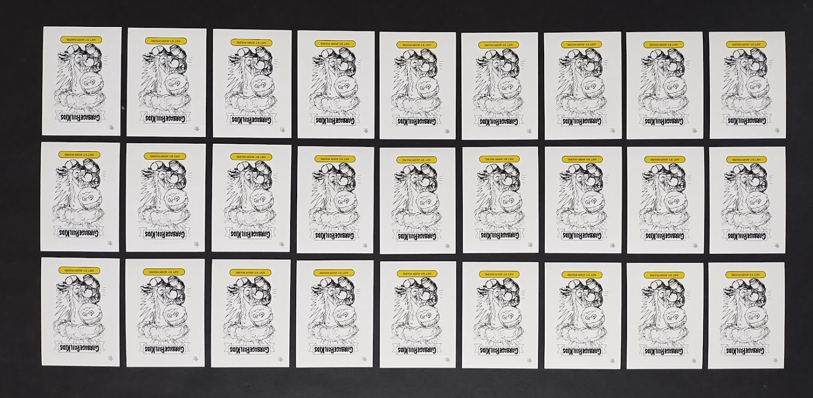 Lot of 27 Garbage Pail Kids GPK Adam Bomb Art by John Pound Limited