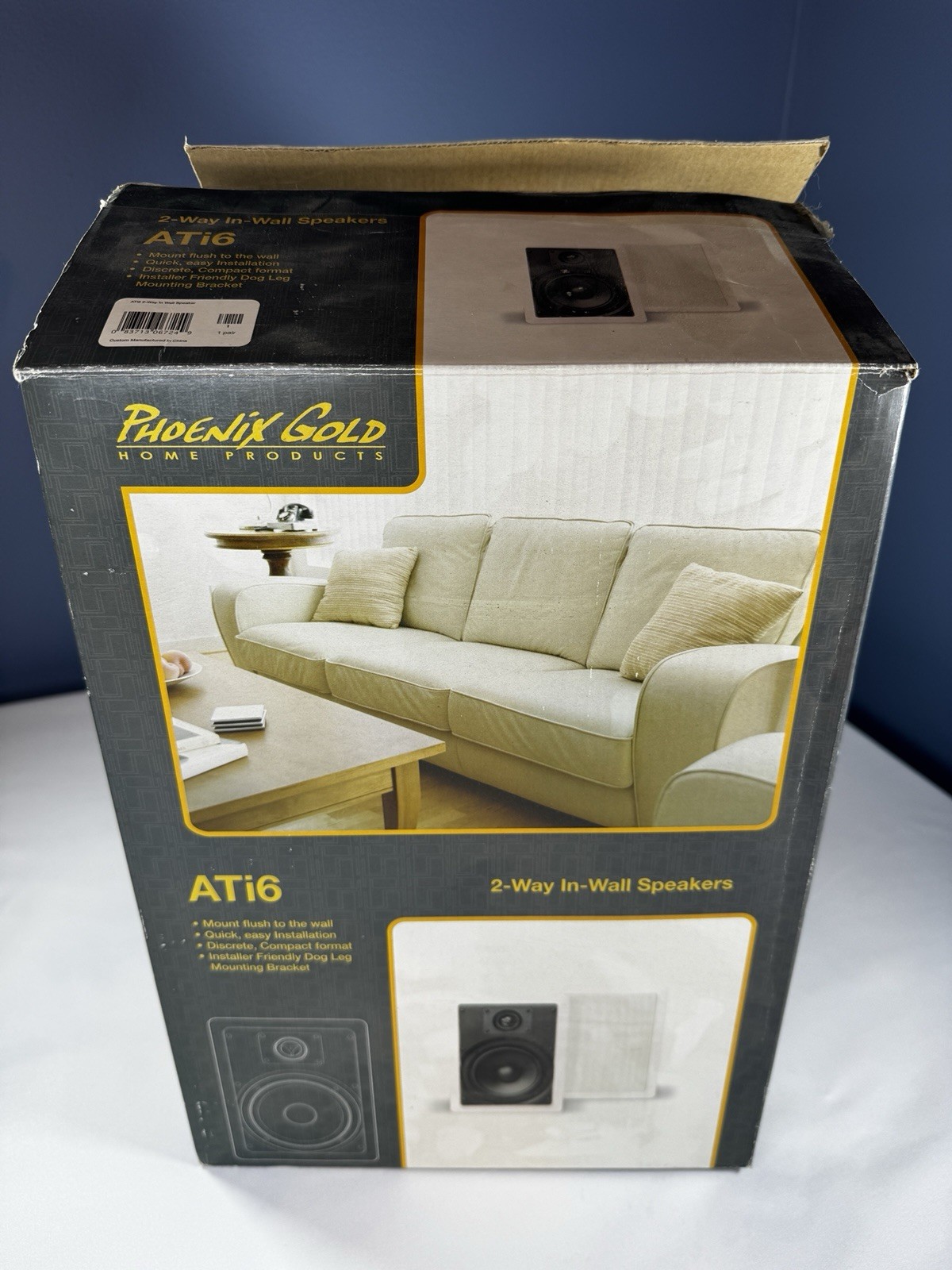 Phoenix Gold ATi6 6.5” 2-Way In-Wall Speaker 200W 8 Ohm NEW Open Box SINGLE