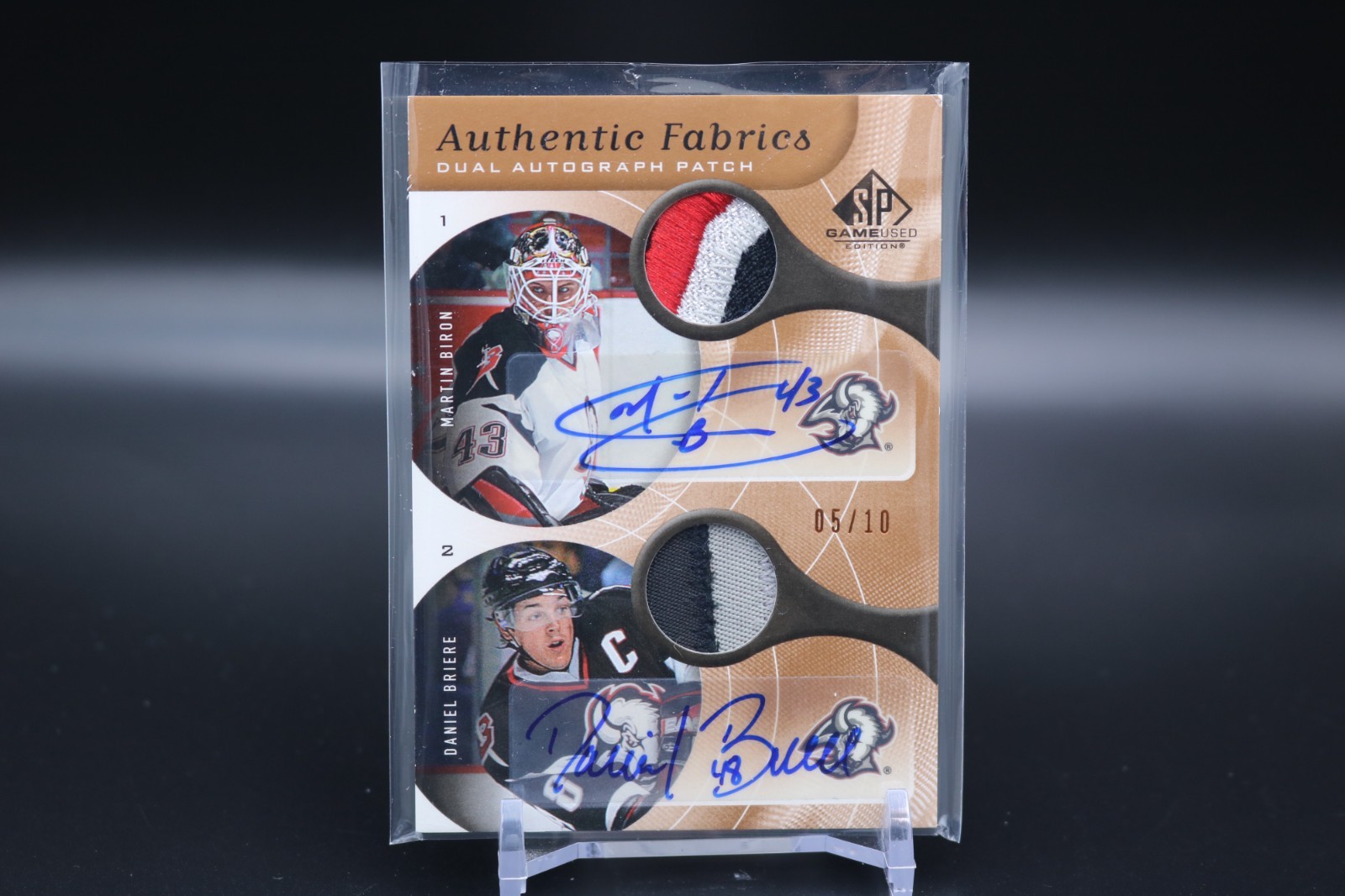 2006-07 SP Game Used Hockey Biron/Briere #AAP2-BB Dual Patch Auto /10 2006-07 SP Game Used Hockey Biron/Briere #AAP2-BB Dual Patch Auto /10