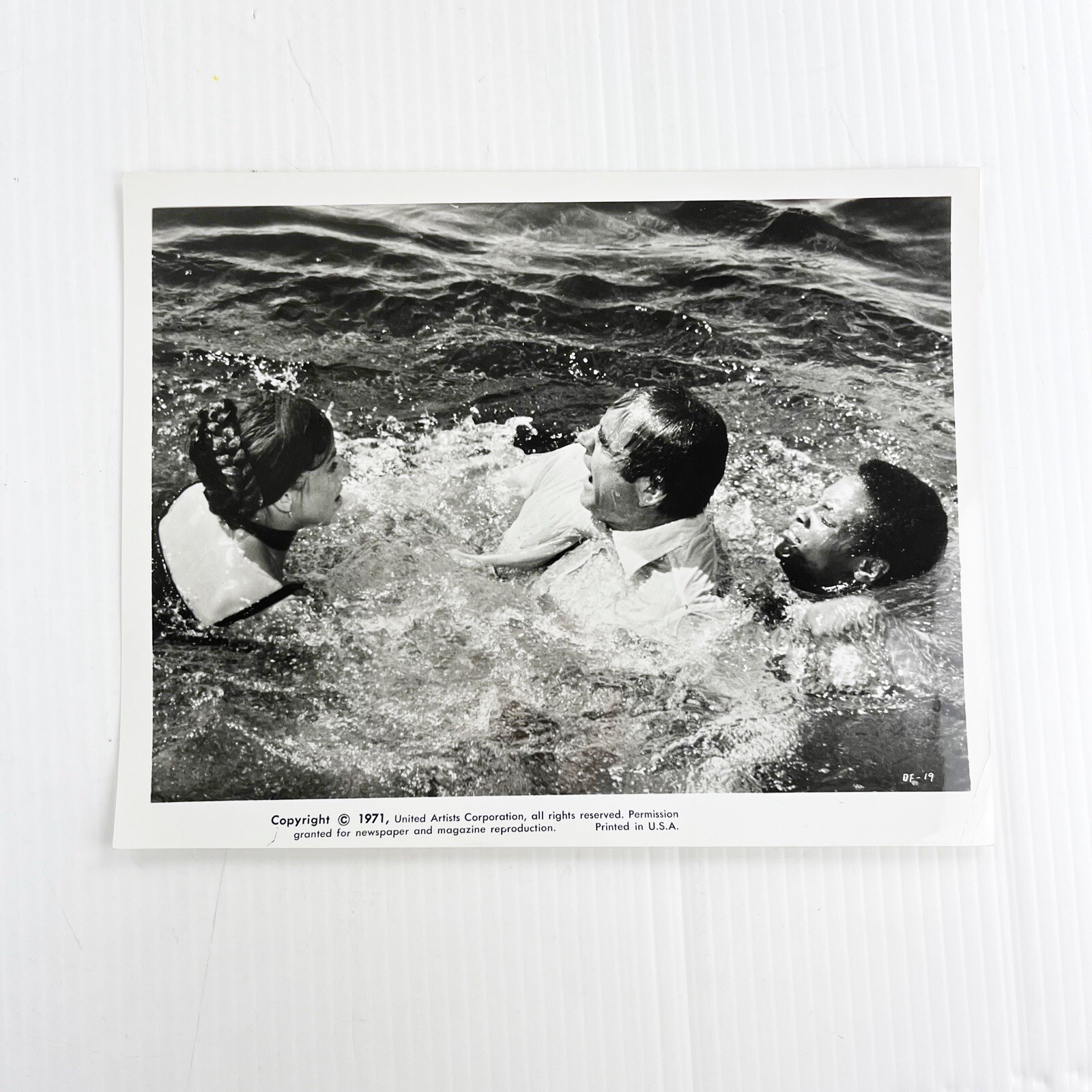 Vintage 1971 Black and White James Bond Sean Connery Lobby Card