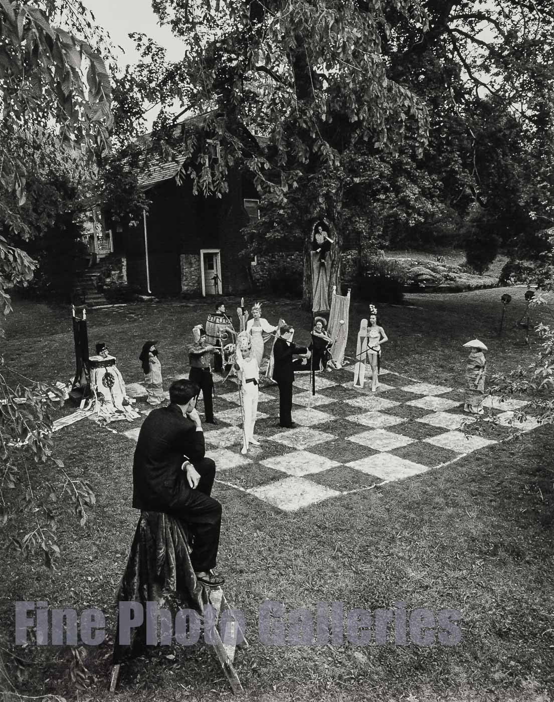 1956/76 Vintage MARCEL DUCHAMP Seating In A Tree PHILIPPE HALSMAN Duotone Photo