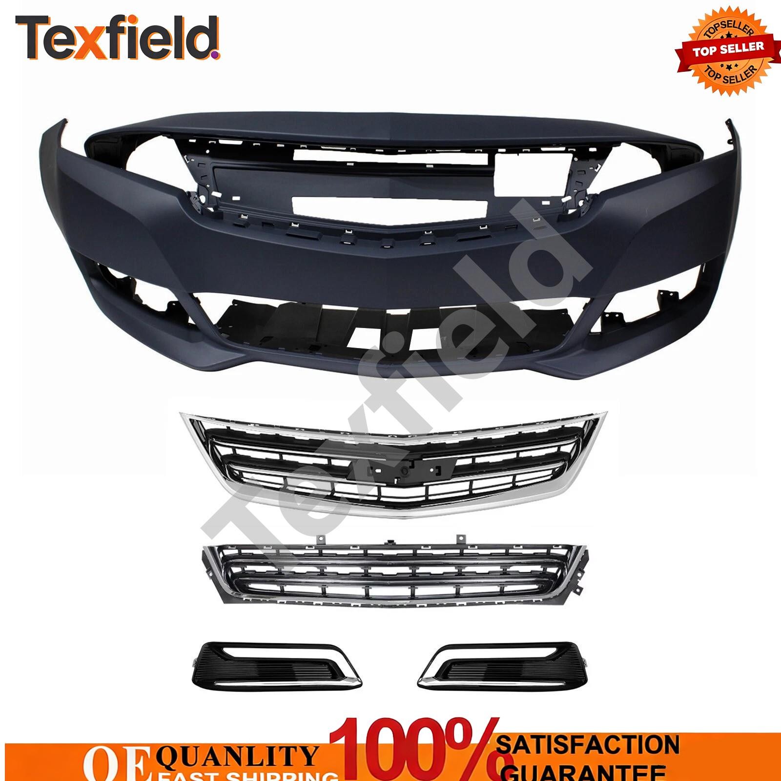 New W/Grille Unprimed Complete Bumper Cover Fits For Chevrolet Impala 2014-2020