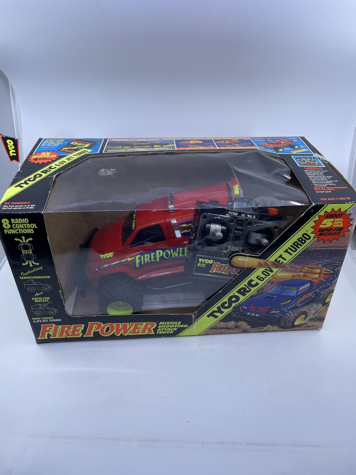 Vintage 1994 TYCO Firepower Missile Shooting RC Truck NOT WORKING