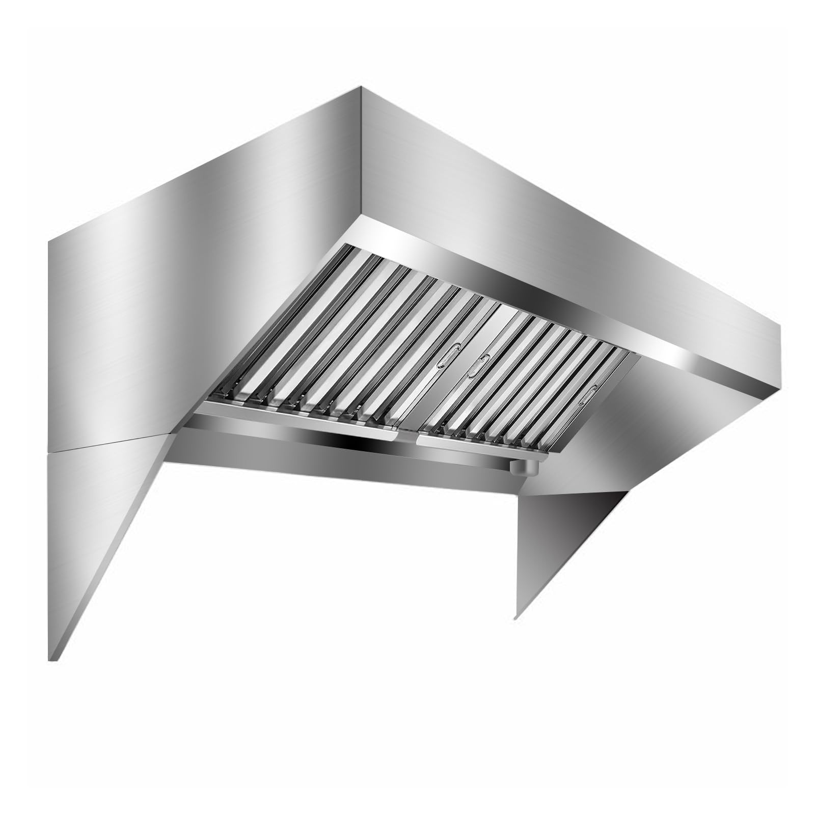 Durable Commercial Exhaust Hood 5/6/7FT 3 Detachable U-Shaped Grid Filters Devic